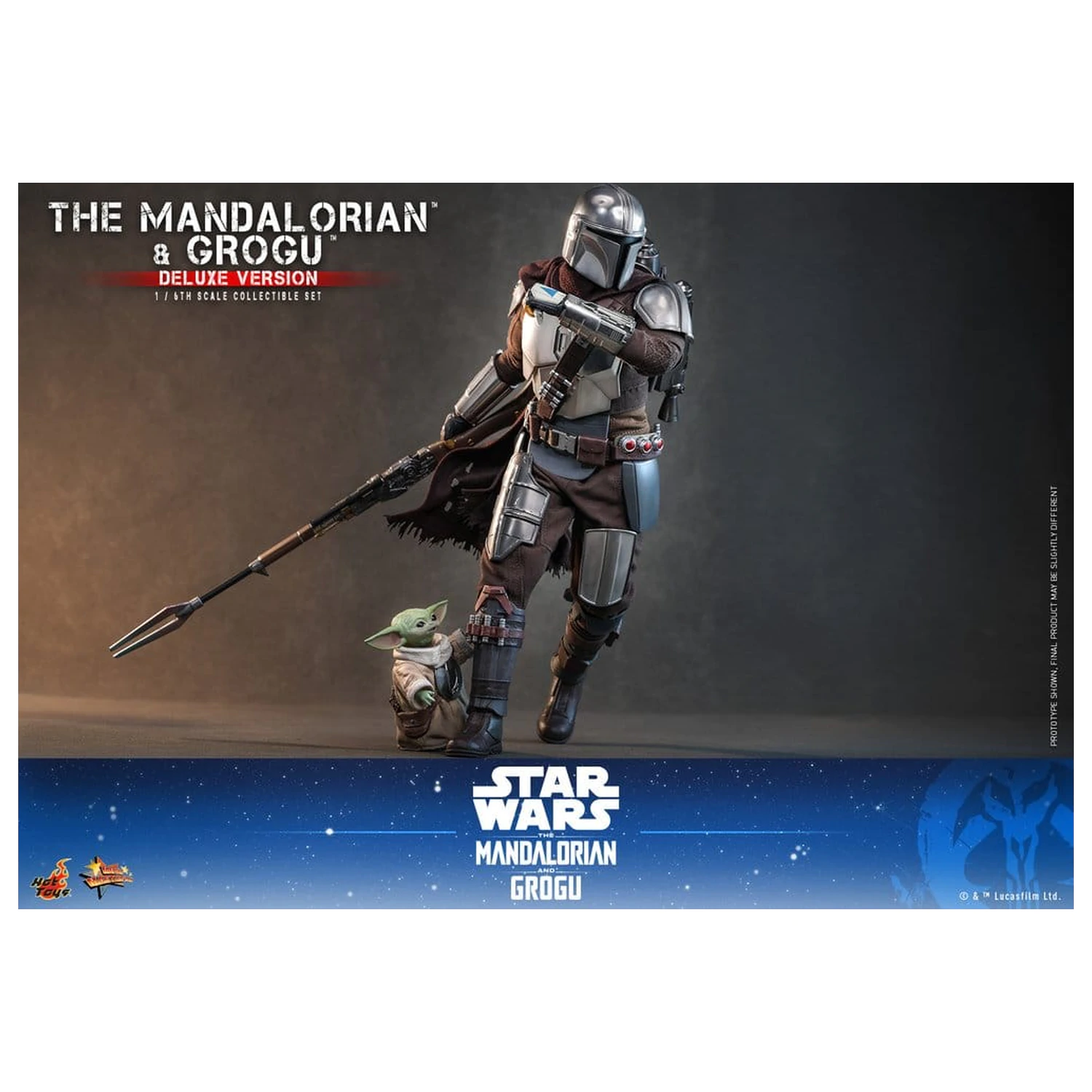 Star Wars: The Mandalorian & Grogu Movie Masterpiece akcijska figura 1/6 The Mandalorian and Grogu (Deluxe Version) 31 cm fotografija izdelka