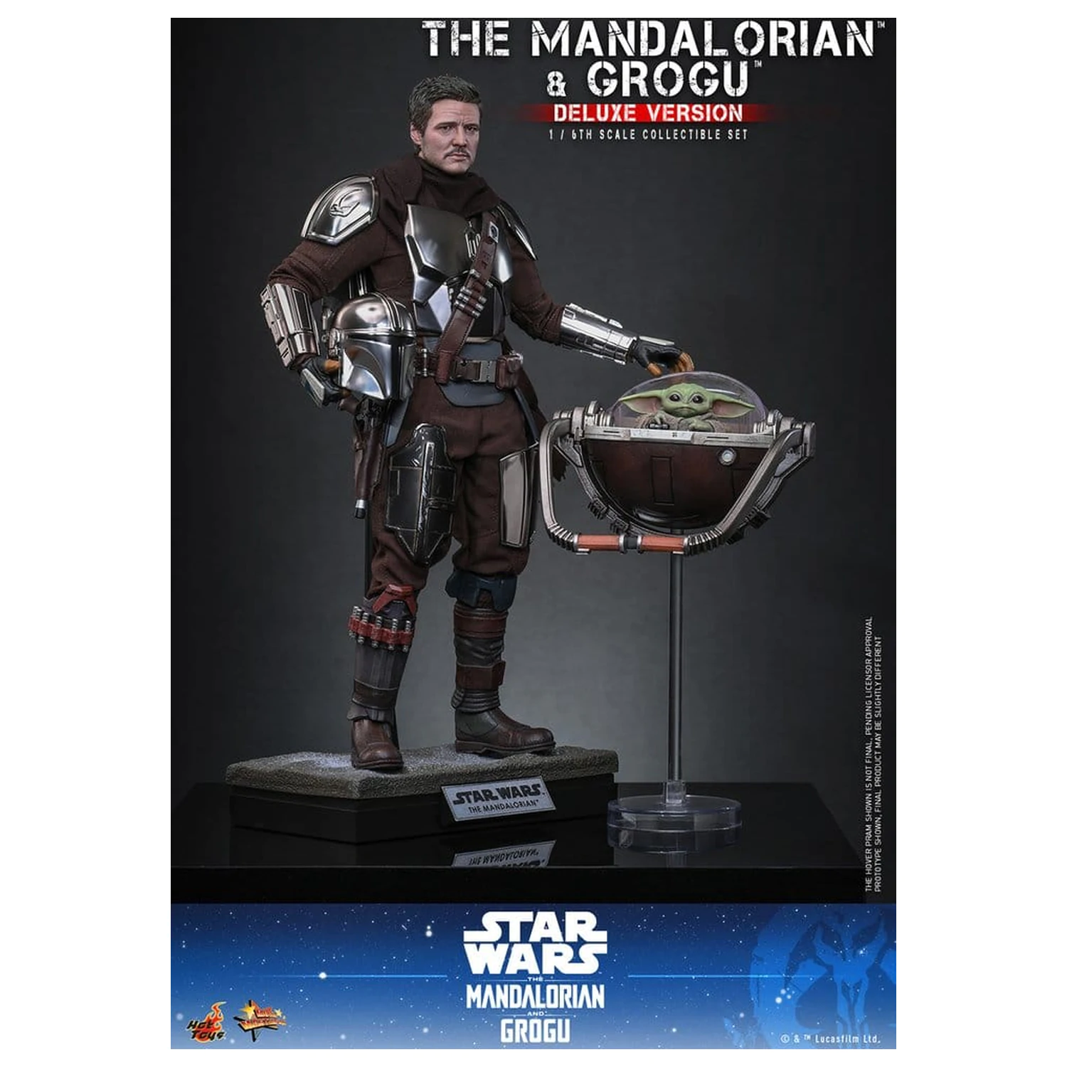 Star Wars: The Mandalorian & Grogu Movie Masterpiece akcijska figura 1/6 The Mandalorian and Grogu (Deluxe Version) 31 cm fotografija izdelka