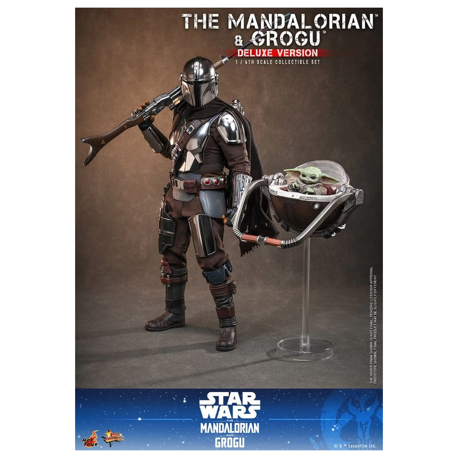 Star Wars: The Mandalorian & Grogu Movie Masterpiece akcijska figura 1/6 The Mandalorian and Grogu (Deluxe Version) 31 cm fotografija izdelka