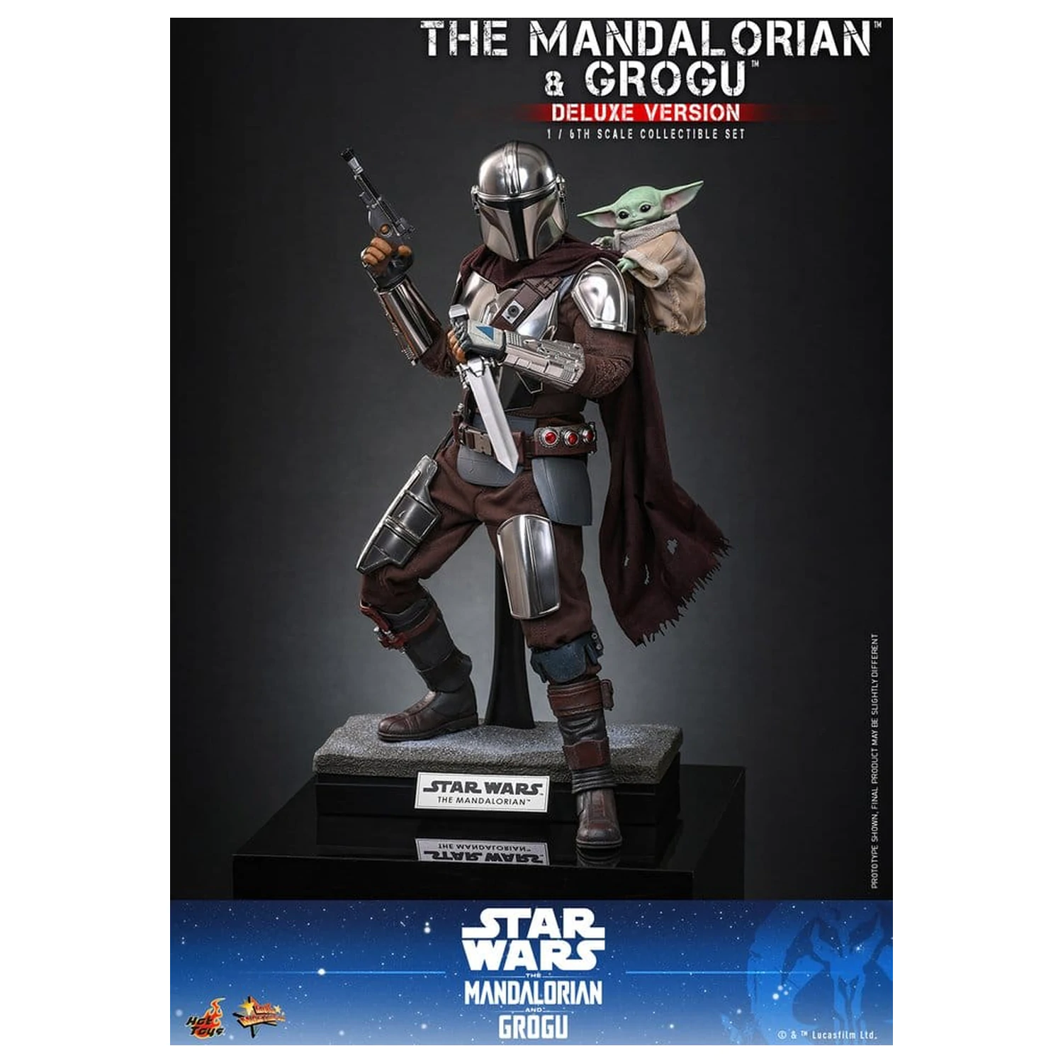 Star Wars: The Mandalorian & Grogu Movie Masterpiece akcijska figura 1/6 The Mandalorian and Grogu (Deluxe Version) 31 cm fotografija izdelka