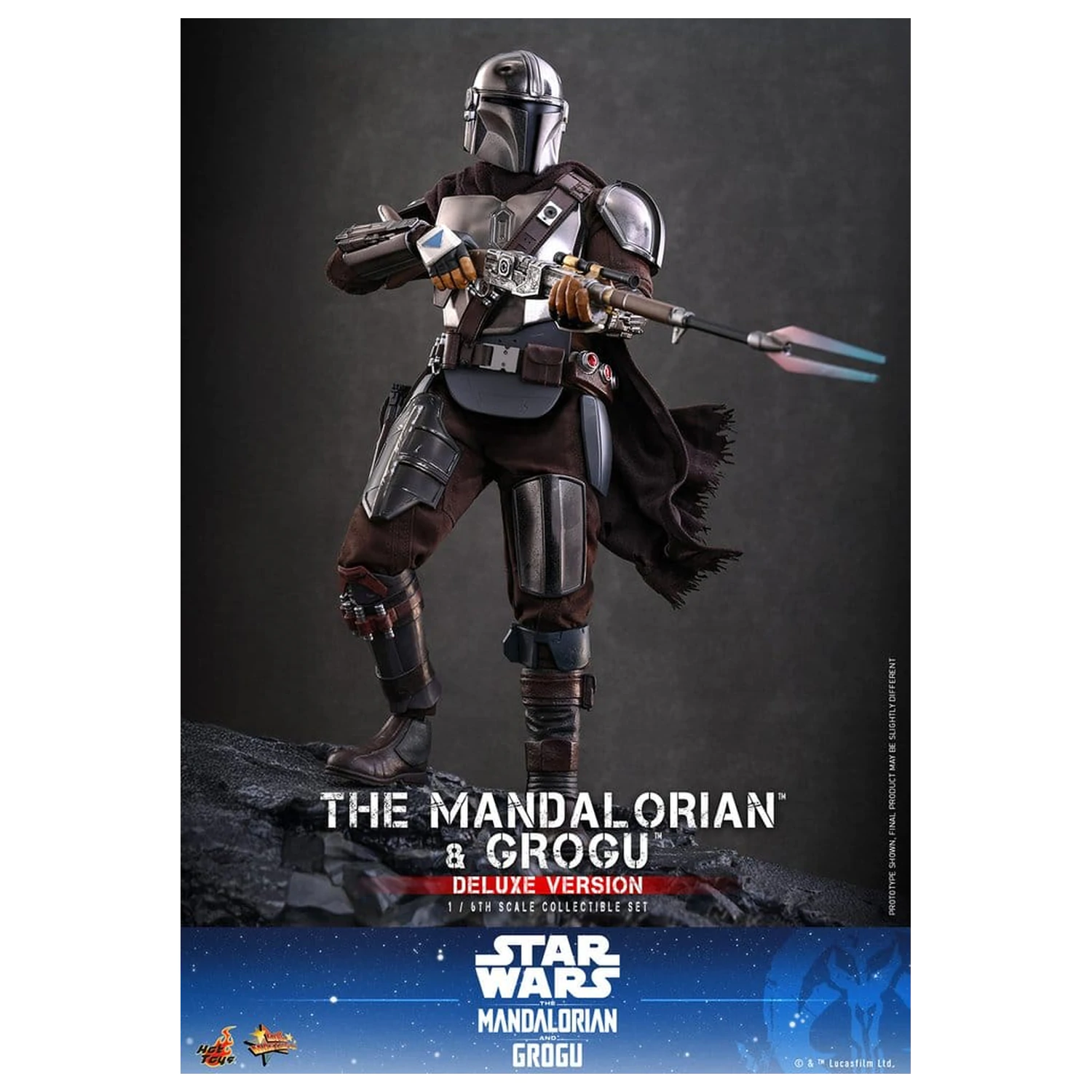Star Wars: The Mandalorian & Grogu Movie Masterpiece akcijska figura 1/6 The Mandalorian and Grogu (Deluxe Version) 31 cm fotografija izdelka