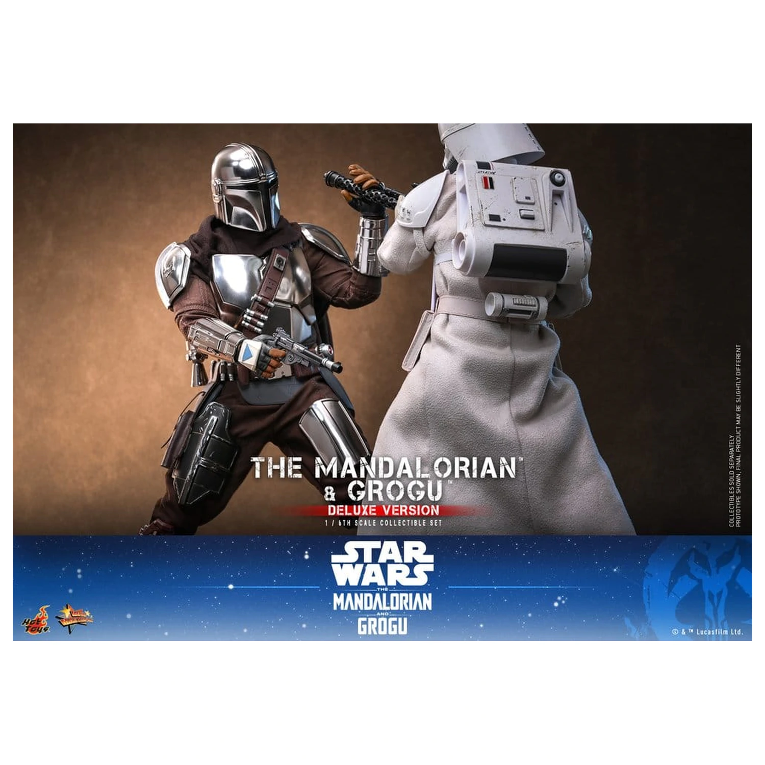 Star Wars: The Mandalorian & Grogu Movie Masterpiece akcijska figura 1/6 The Mandalorian and Grogu (Deluxe Version) 31 cm fotografija izdelka