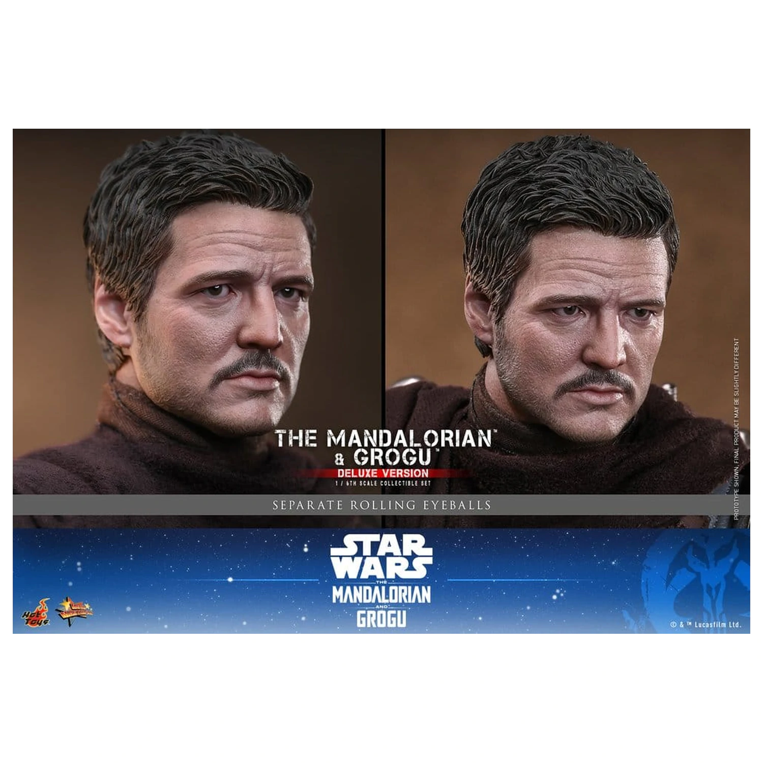Star Wars: The Mandalorian & Grogu Movie Masterpiece akcijska figura 1/6 The Mandalorian and Grogu (Deluxe Version) 31 cm fotografija izdelka
