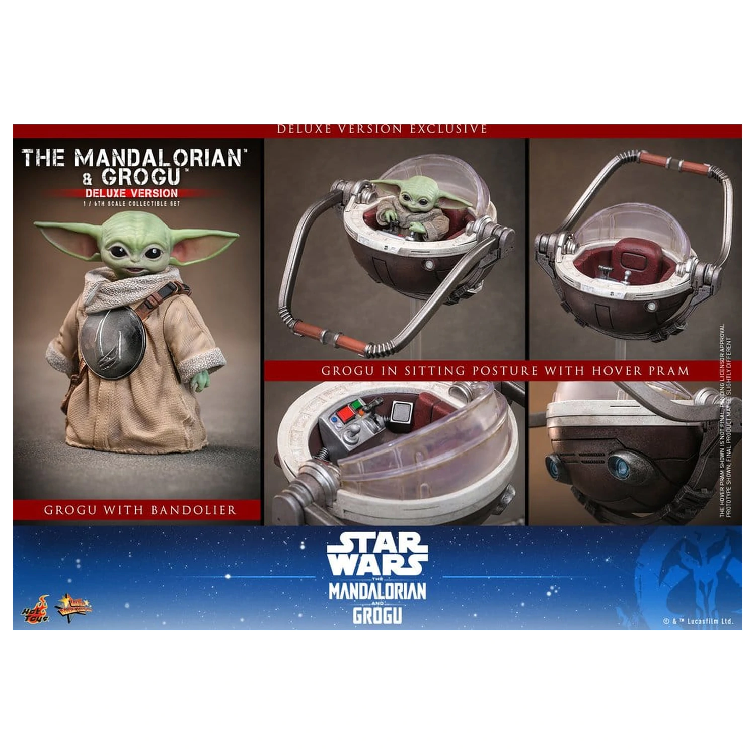 Star Wars: The Mandalorian & Grogu Movie Masterpiece akcijska figura 1/6 The Mandalorian and Grogu (Deluxe Version) 31 cm fotografija izdelka