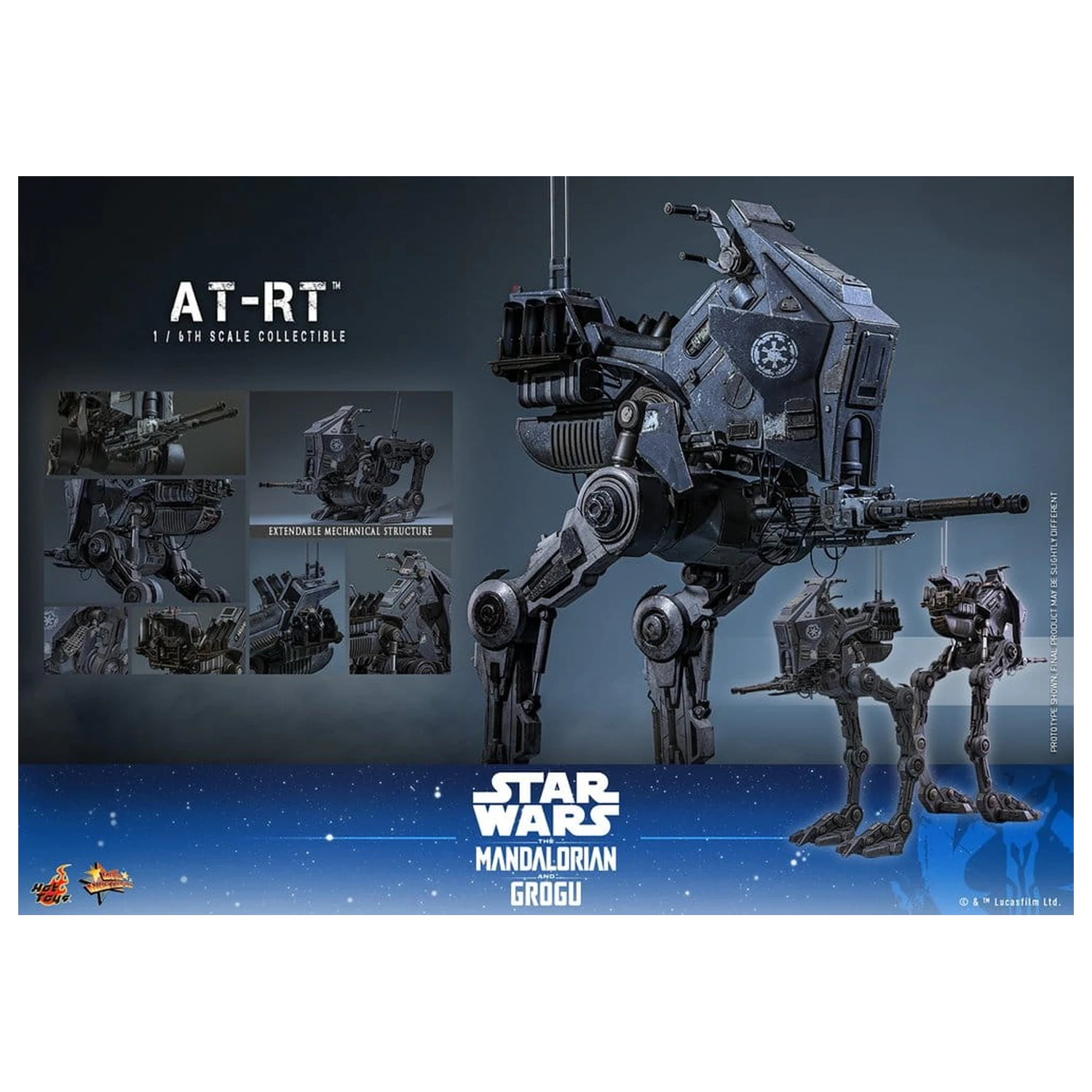 Star Wars: The Mandalorian & Grogu Movie Masterpiece Vozilo 1/6 AT-RT 60 cm fotografija izdelka