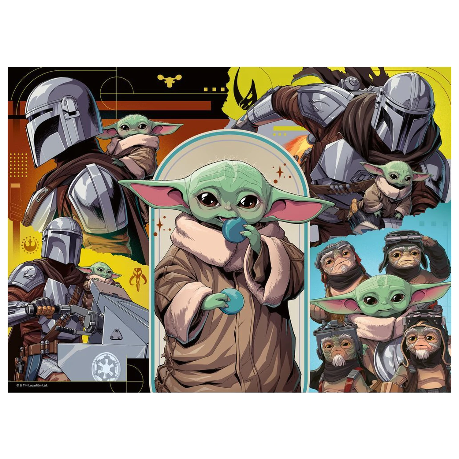 Star Wars The Mandalorian & Grogu XXL sestavljanka 100 kosov fotografija izdelka