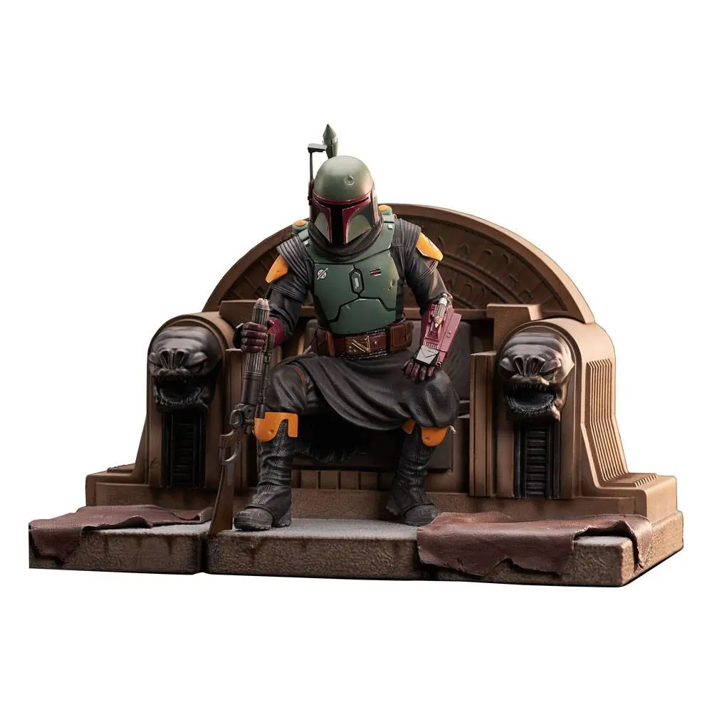 Star Wars: The Mandalorian Premier Collection Kip 1/7 Boba Fett on Throne 24 cm fotografija izdelka