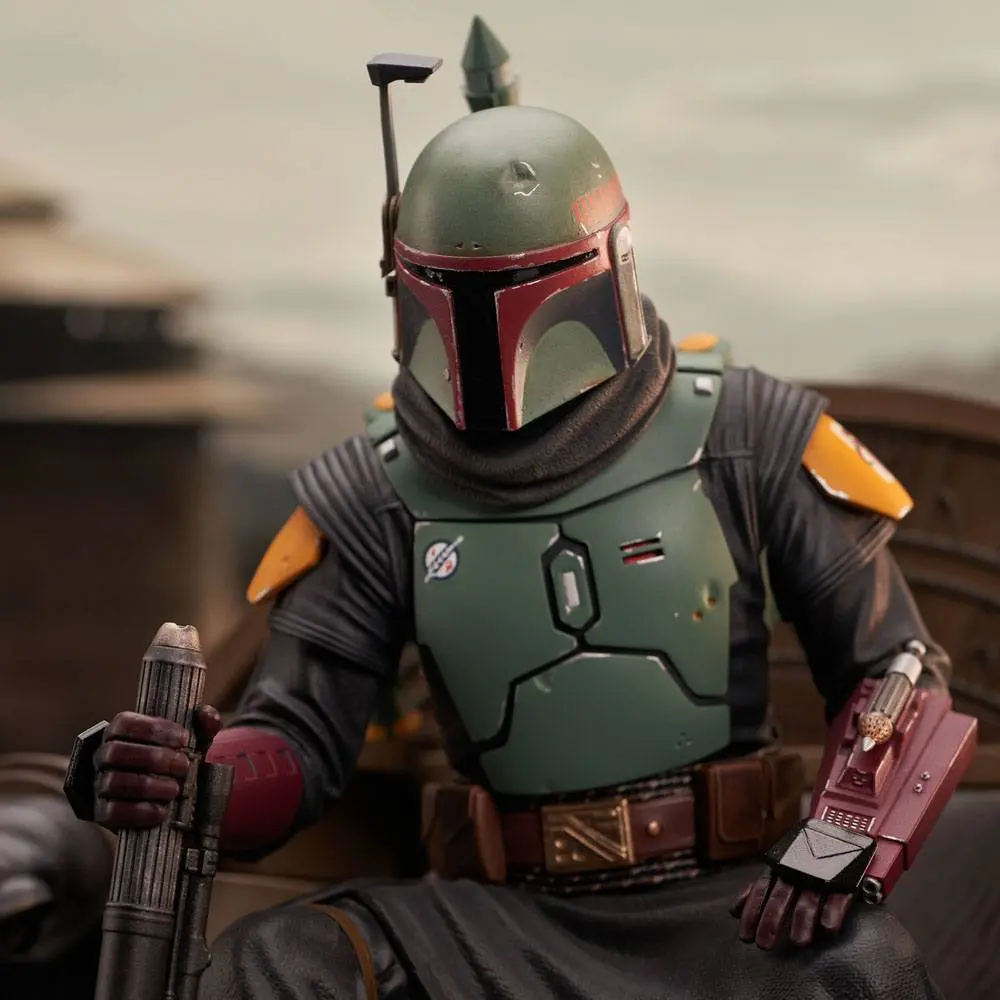 Star Wars: The Mandalorian Premier Collection Kip 1/7 Boba Fett on Throne 24 cm fotografija izdelka