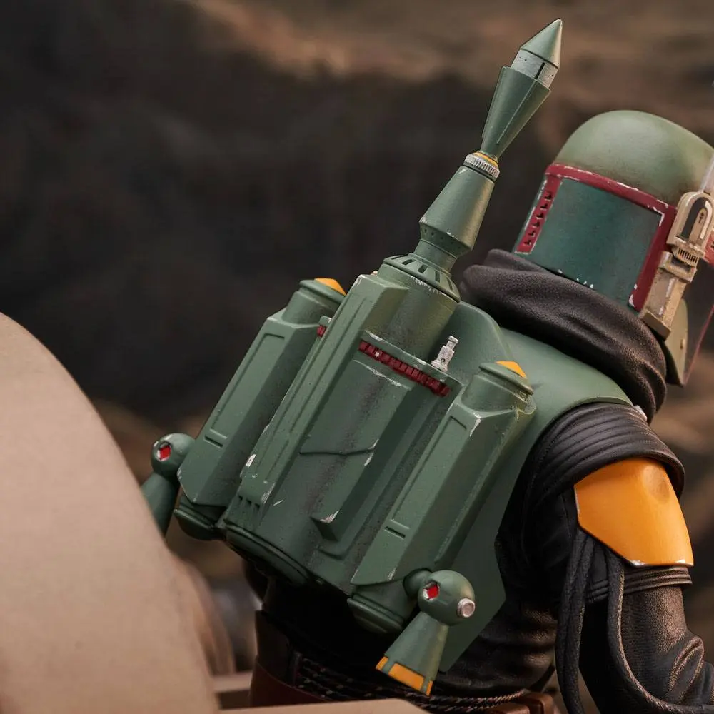 Star Wars: The Mandalorian Premier Collection Kip 1/7 Boba Fett on Throne 24 cm fotografija izdelka