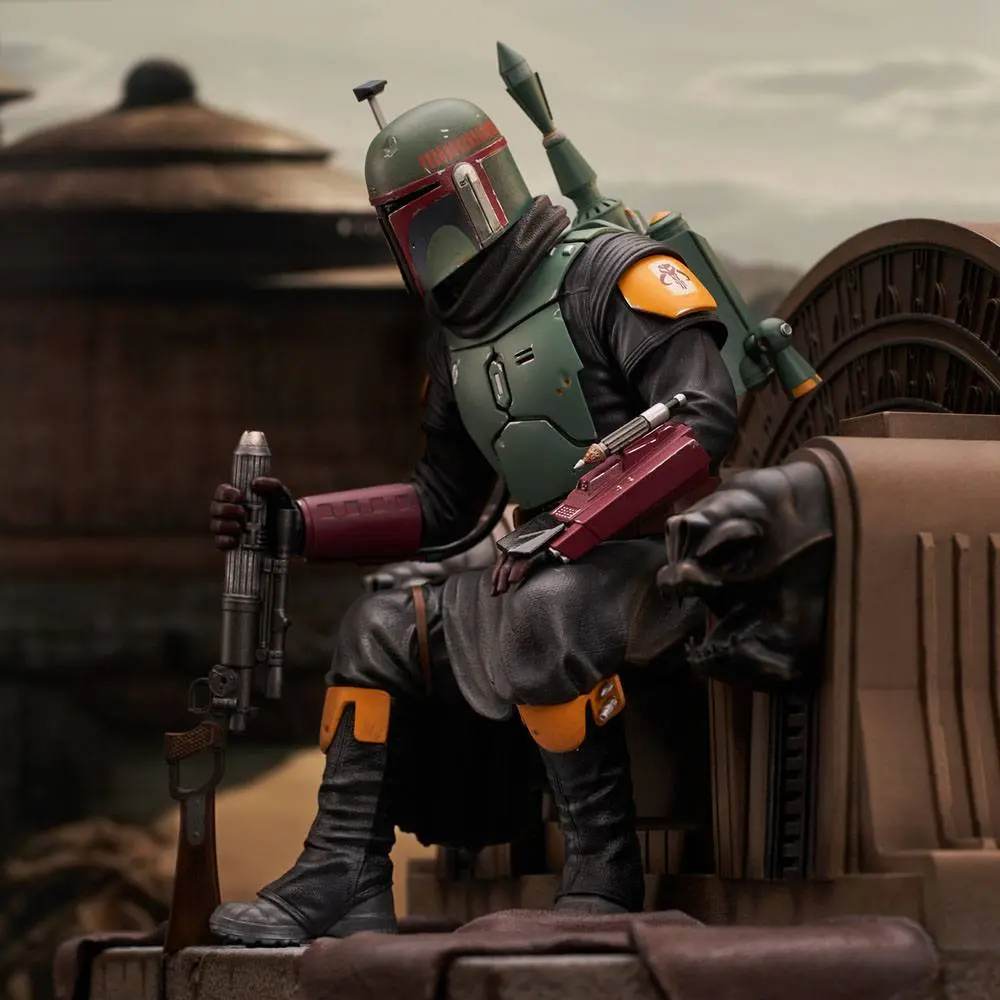 Star Wars: The Mandalorian Premier Collection Kip 1/7 Boba Fett on Throne 24 cm fotografija izdelka