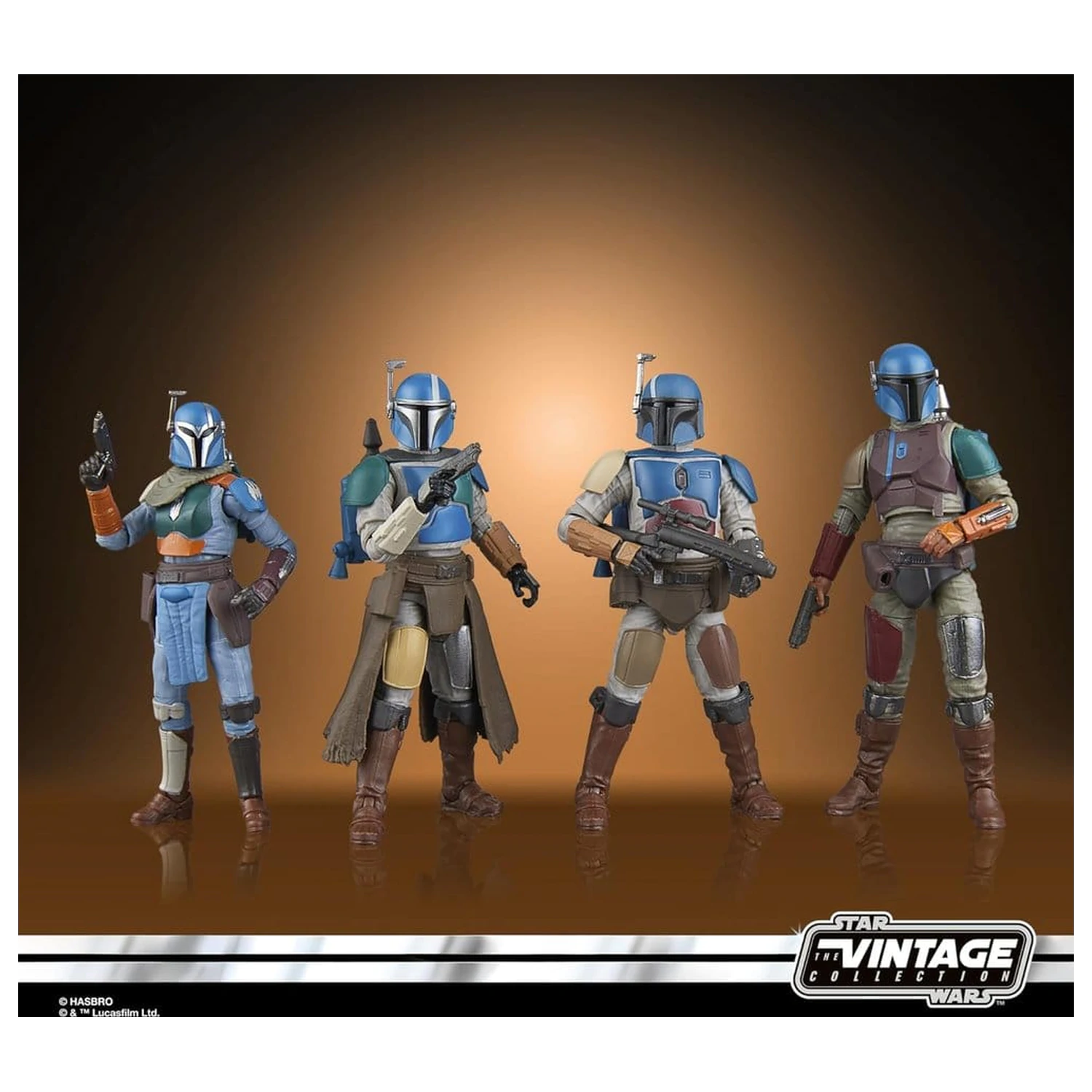 Star Wars The Mandalorian Vintage Collection akcija figura 4-paket Mandalorian Shriek-Hawk 10 cm fotografija izdelka