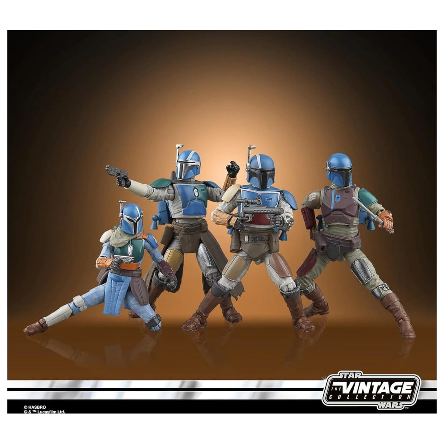Star Wars The Mandalorian Vintage Collection akcija figura 4-paket Mandalorian Shriek-Hawk 10 cm fotografija izdelka