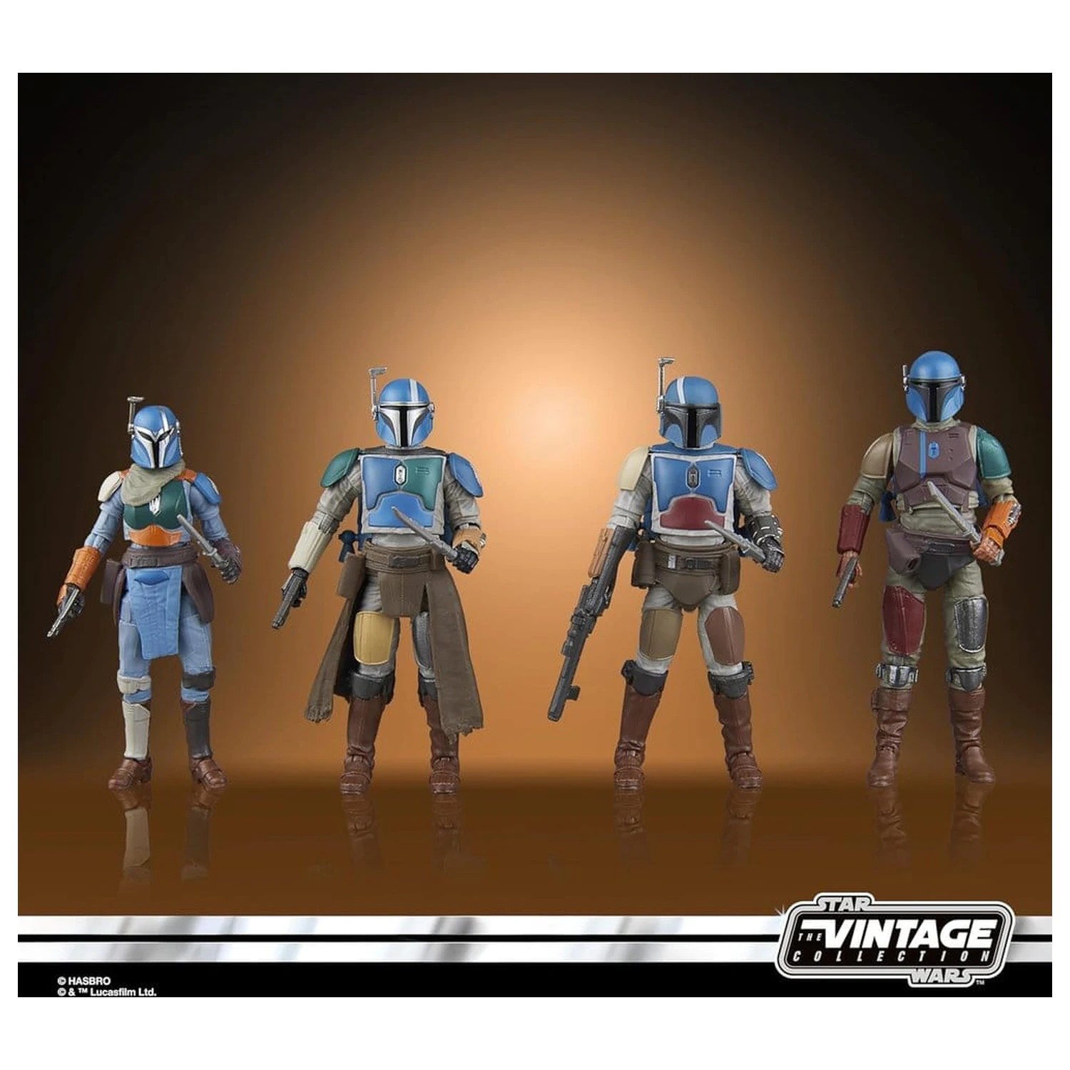 Star Wars The Mandalorian Vintage Collection akcija figura 4-paket Mandalorian Shriek-Hawk 10 cm fotografija izdelka