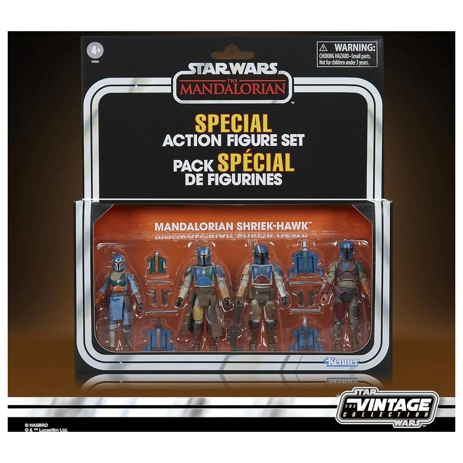 Star Wars The Mandalorian Vintage Collection akcija figura 4-paket Mandalorian Shriek-Hawk 10 cm fotografija izdelka