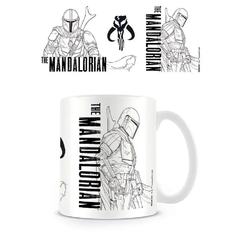 Star Wars The Mandalorian Skodelica Line Art fotografija izdelka