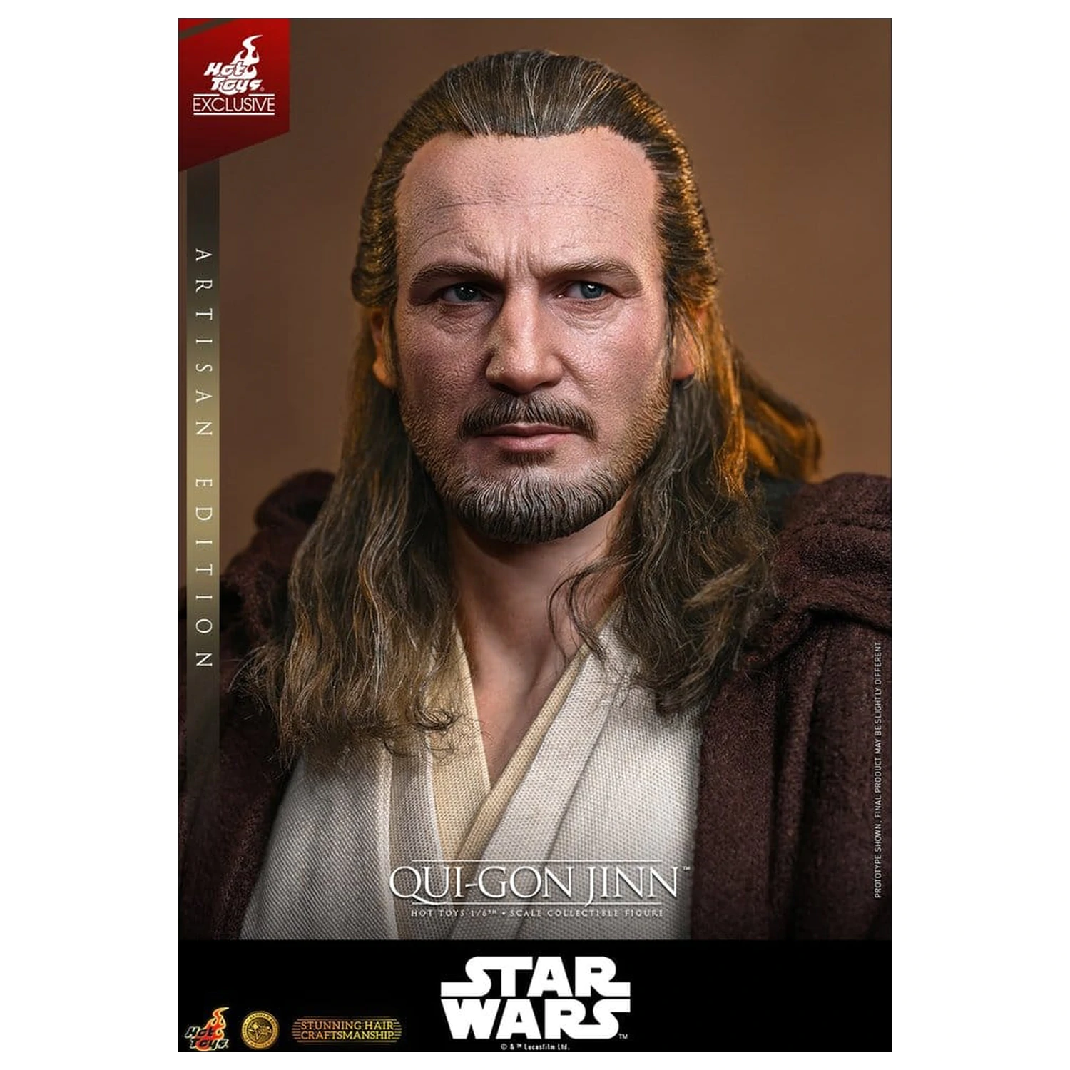 Star Wars: The Phantom Menace Movie Masterpiece akcijska figura 1/6 Qui-Gon Jinn (Artisan Edition) Hot Toys Exclusive 32 cm fotografija izdelka