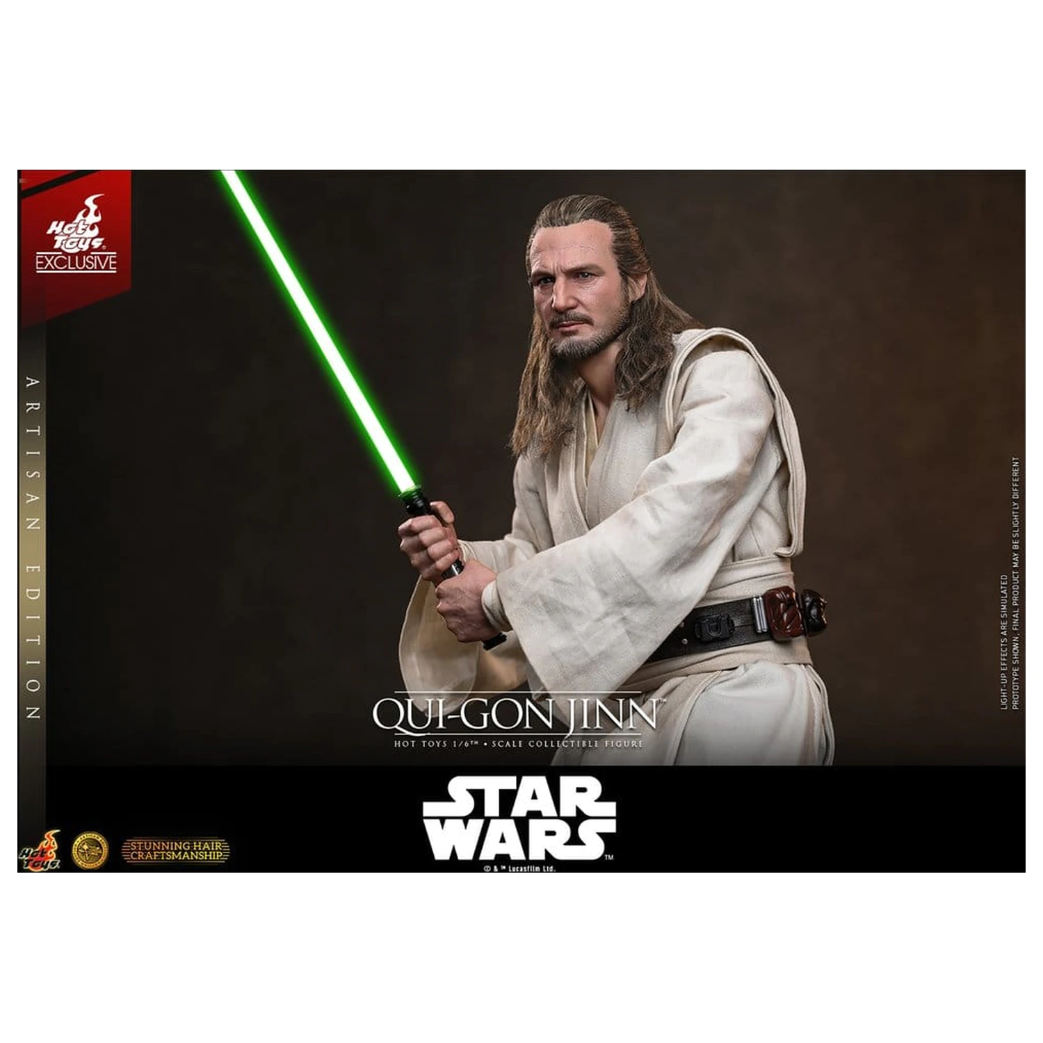 Star Wars: The Phantom Menace Movie Masterpiece akcijska figura 1/6 Qui-Gon Jinn (Artisan Edition) Hot Toys Exclusive 32 cm fotografija izdelka