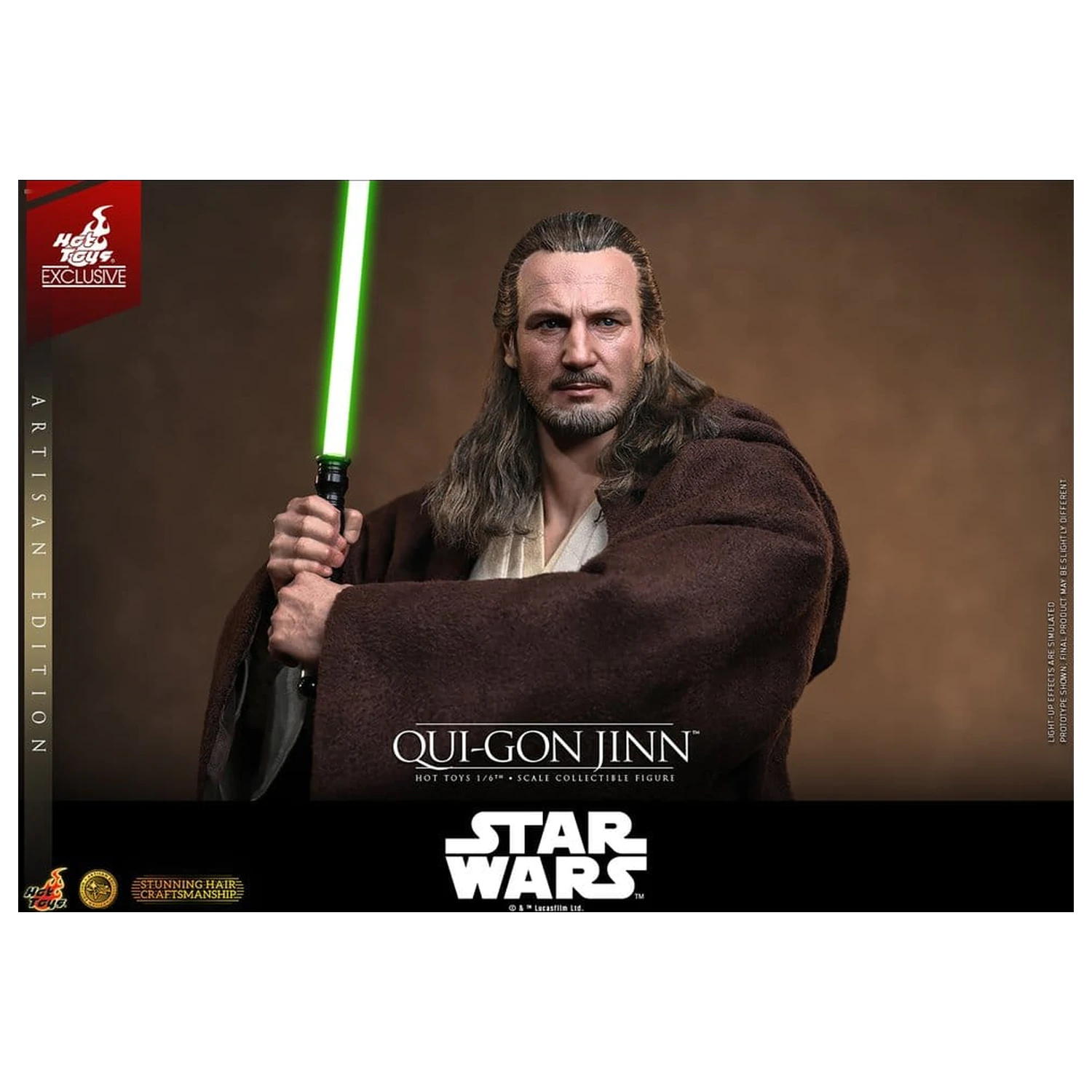 Star Wars: The Phantom Menace Movie Masterpiece akcijska figura 1/6 Qui-Gon Jinn (Artisan Edition) Hot Toys Exclusive 32 cm fotografija izdelka