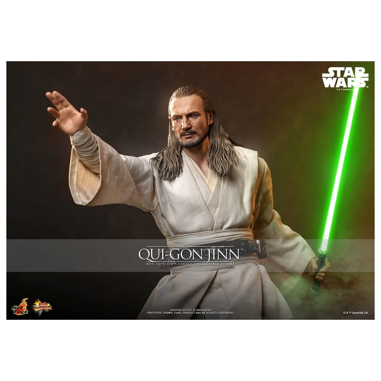 Star Wars: The Phantom Menace Movie Masterpiece akcijska figura 1/6 Qui-Gon Jinn (Artisan Edition) Hot Toys Exclusive 32 cm fotografija izdelka