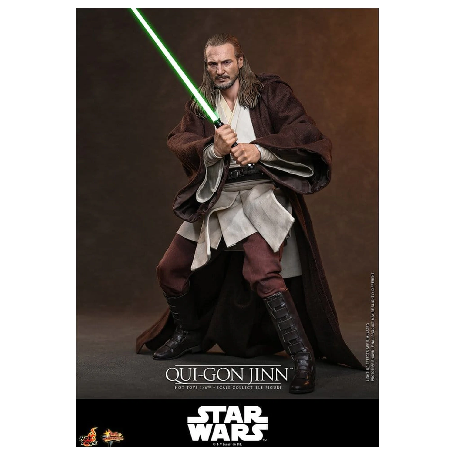 Star Wars: The Phantom Menace Movie Masterpiece akcijska figura 1/6 Qui-Gon Jinn (Artisan Edition) Hot Toys Exclusive 32 cm fotografija izdelka