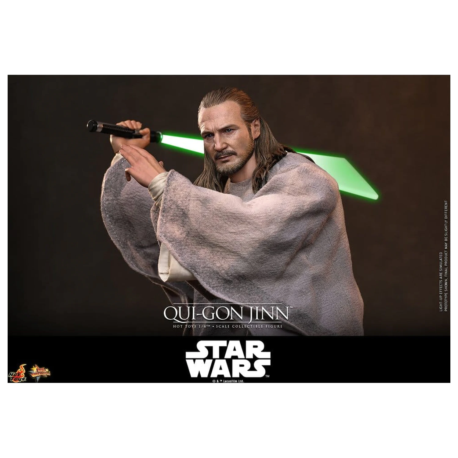 Star Wars: The Phantom Menace Movie Masterpiece akcijska figura 1/6 Qui-Gon Jinn (Artisan Edition) Hot Toys Exclusive 32 cm fotografija izdelka