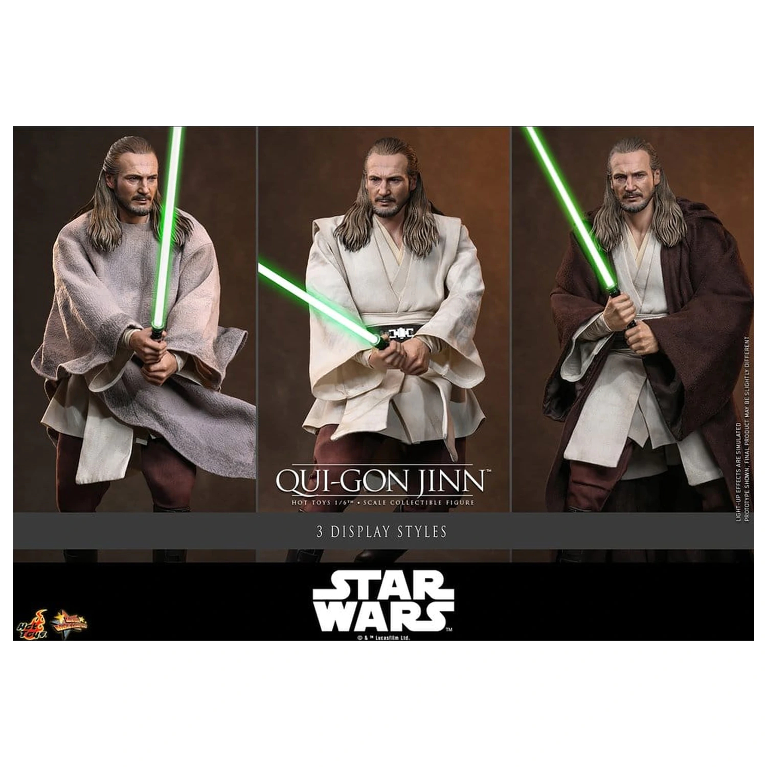 Star Wars: The Phantom Menace Movie Masterpiece akcijska figura 1/6 Qui-Gon Jinn (Artisan Edition) Hot Toys Exclusive 32 cm fotografija izdelka