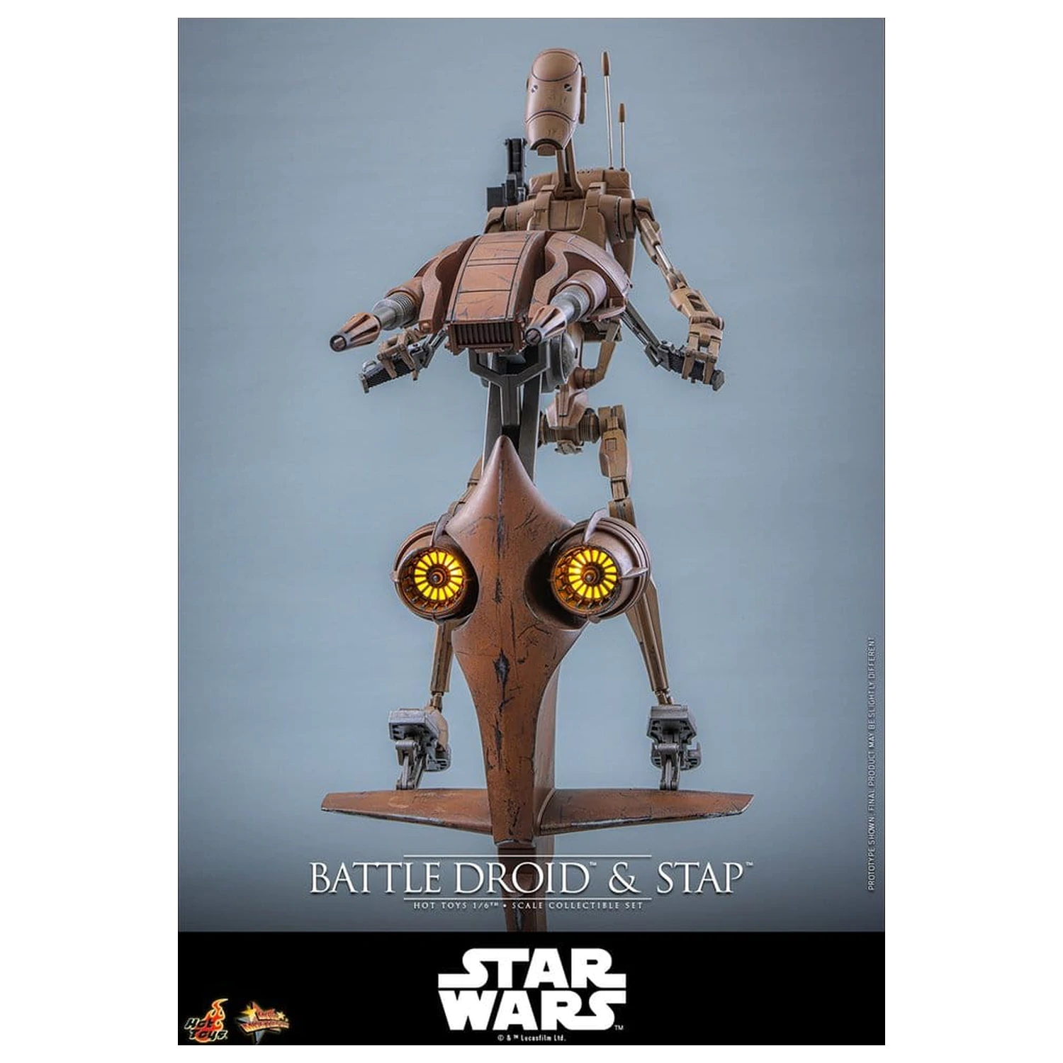 Star Wars: The Phantom Menace filmska mojstrovina set akcijskih figur 1/6 Battle Droid & STAP 32 cm fotografija izdelka