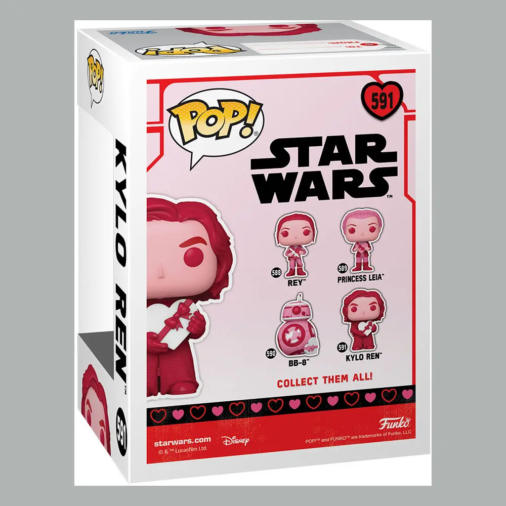 Star Wars Valentines POP! Star Wars vinilna figura Kylo Ren 9 cm fotografija izdelka