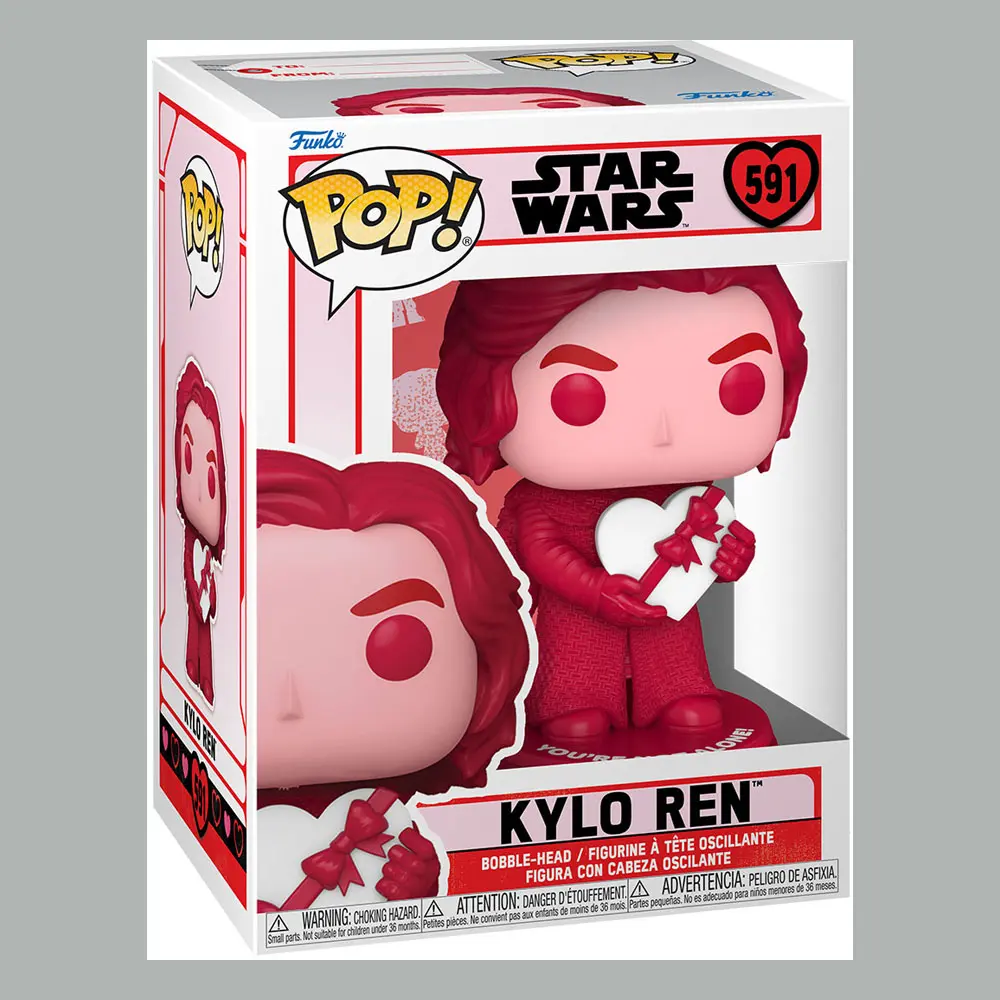 Star Wars Valentines POP! Star Wars vinilna figura Kylo Ren 9 cm fotografija izdelka