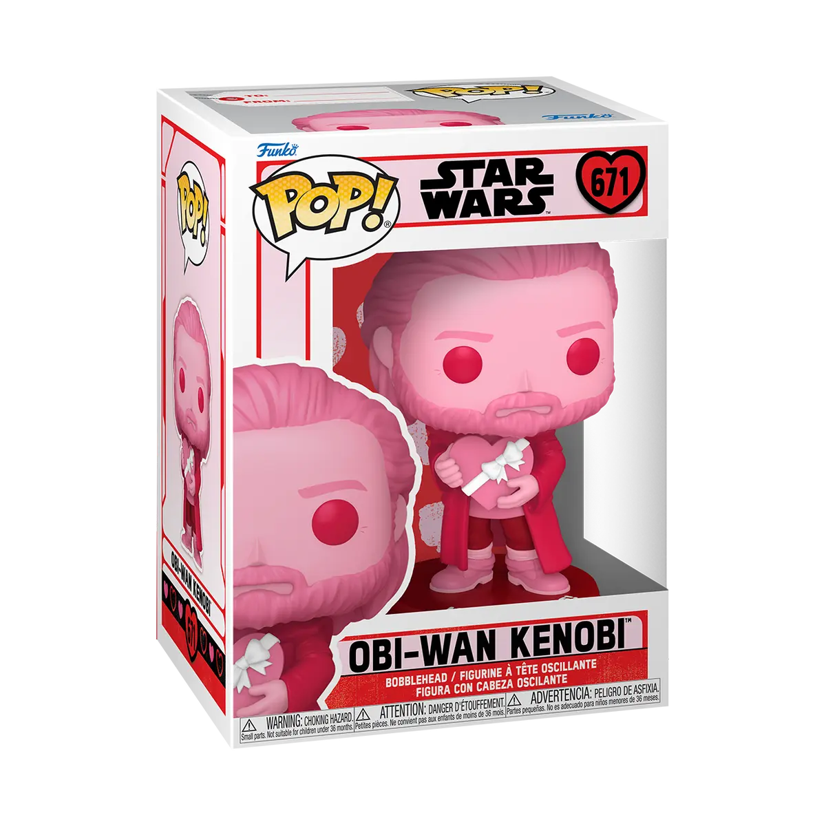 Star Wars Valentines POP! Star Wars Vinyl Figura Obi-Wan Kenobi 9 cm fotografija izdelka