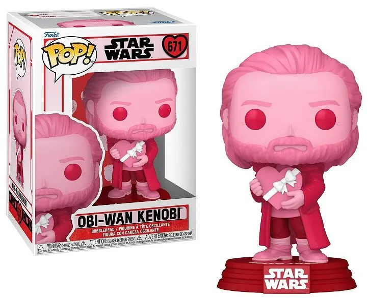 Star Wars Valentines POP! Star Wars Vinyl Figura Obi-Wan Kenobi 9 cm fotografija izdelka