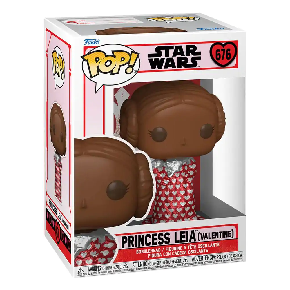 Star Wars Valentines POP! Vinil Figura Leia (Val Choc) 9 cm fotografija izdelka