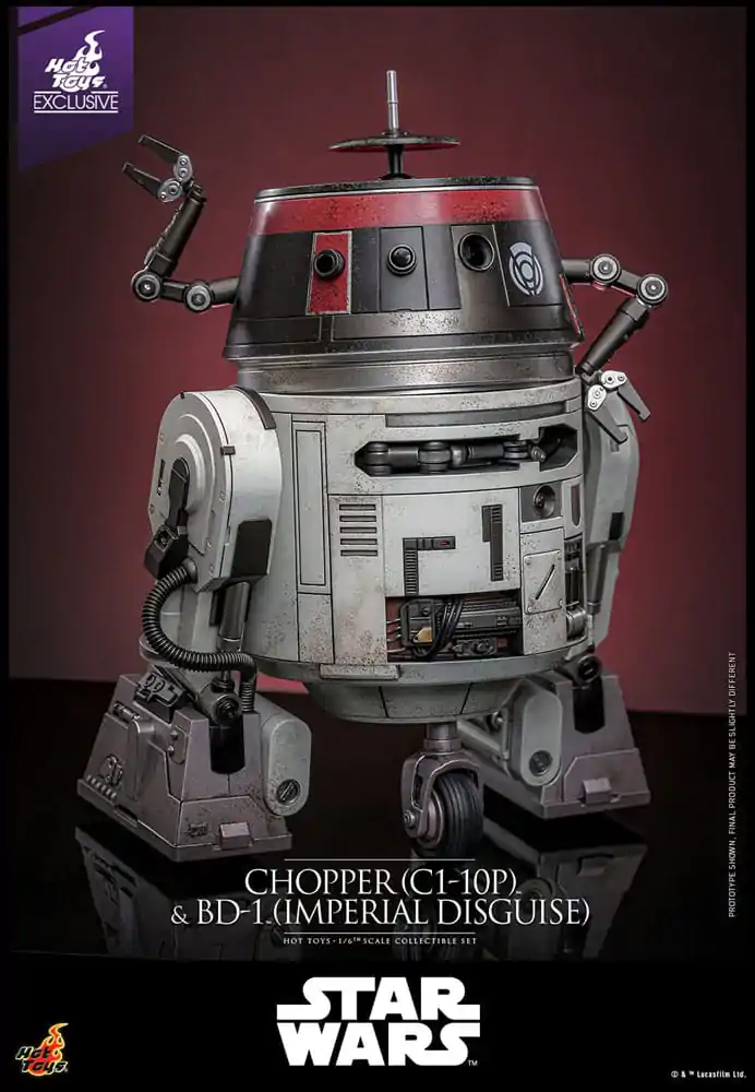 Star Wars Set akcijskih figur 1/6 Chopper (C1-10P™) in BD-1™ (Imperial Disguise) 18 cm in 8 cm fotografija izdelka