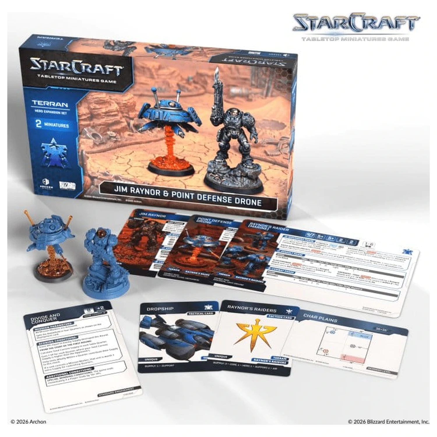 StarCraft TMG Hero Set za razširitev Terran: Jim Raynor & Point Defense Drone fotografija izdelka
