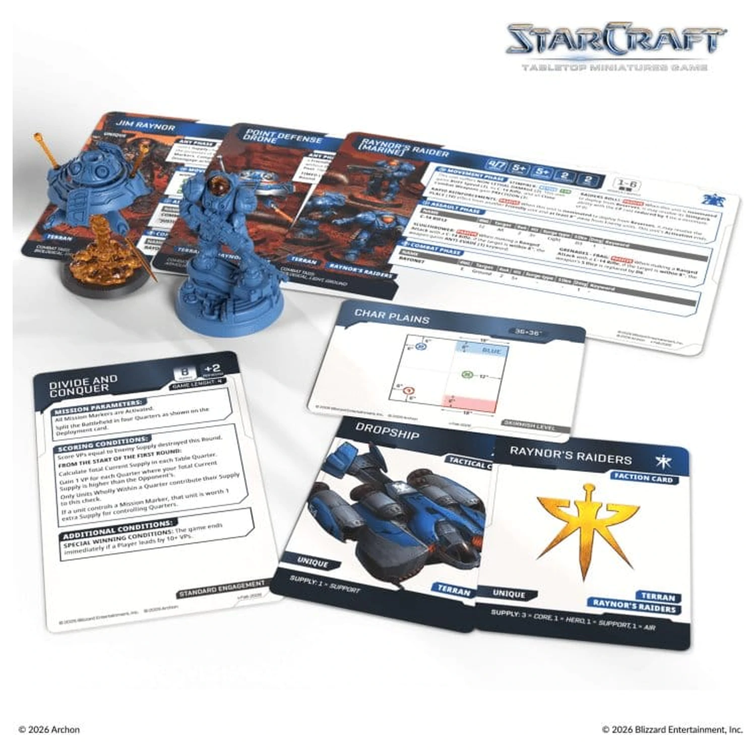 StarCraft TMG Hero Set za razširitev Terran: Jim Raynor & Point Defense Drone fotografija izdelka