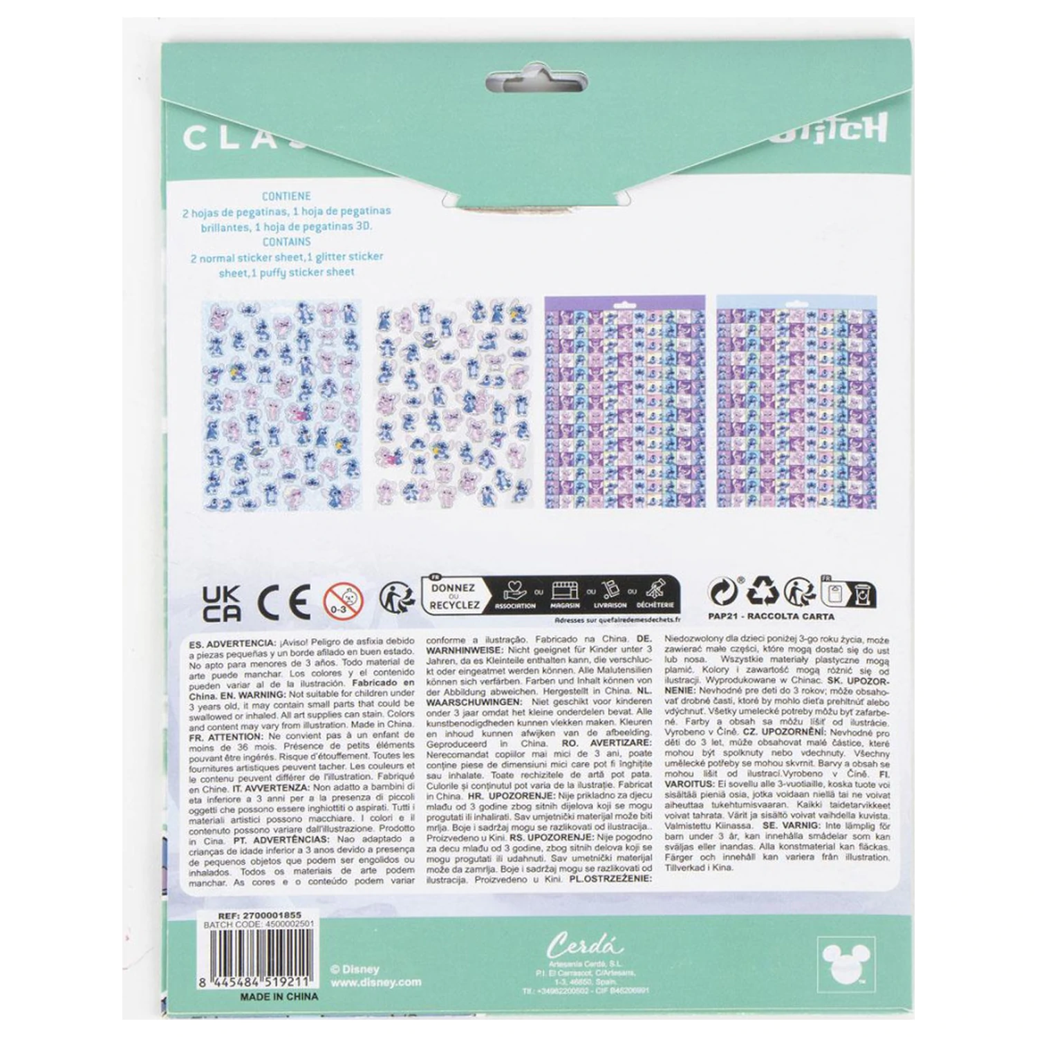 Stitch Alien set nalepk, 300 kosov fotografija izdelka