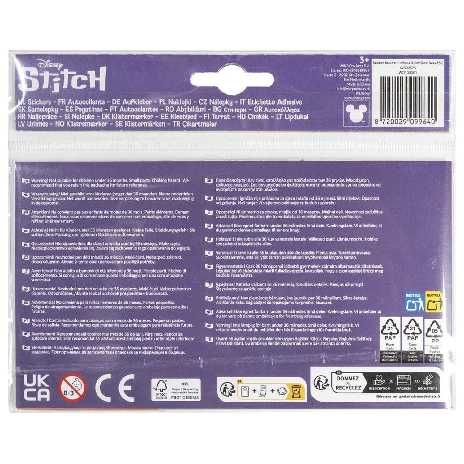 Stitch Aliens Mini komplet nalepk 6-delni fotografija izdelka