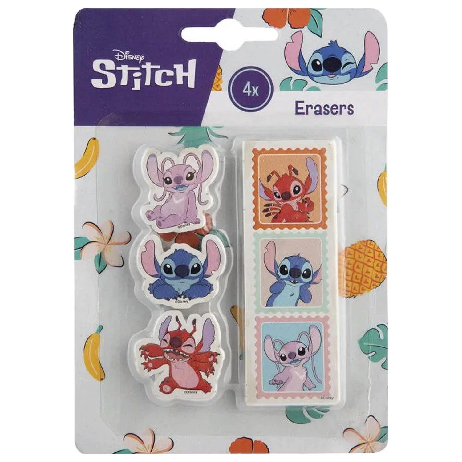 Stitch Aloha oblikovan set radirk 4 kosov fotografija izdelka