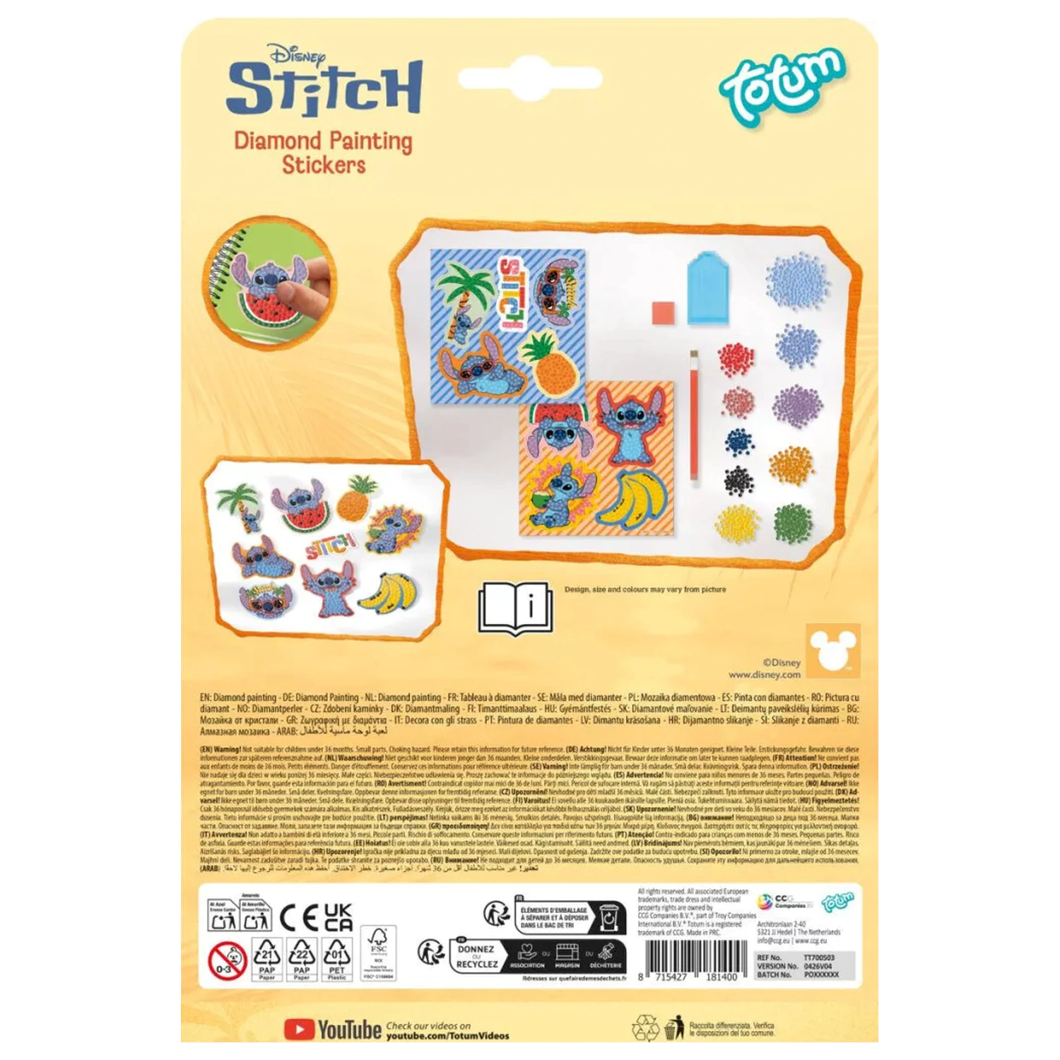 Lilo & Stitch Aloha Diamond Painting komplet nalepk iz 9 kosov fotografija izdelka