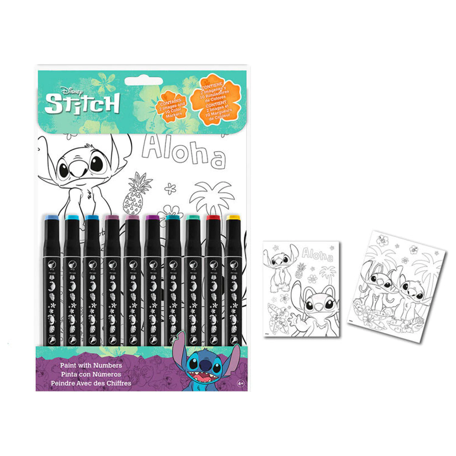 Lilo and Stitch Aloha pobarvanka s številkami fotografija izdelka