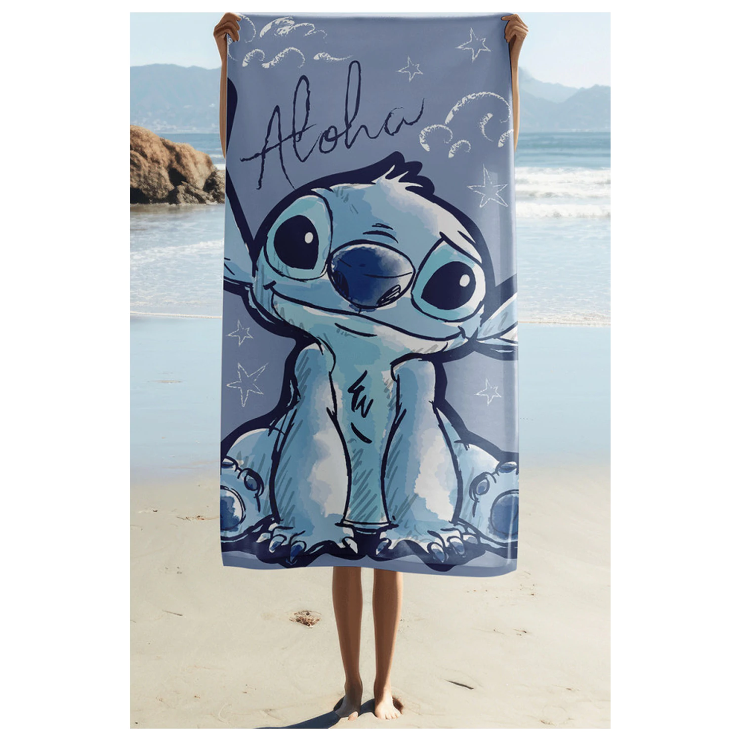 Stitch Aloha Brisača 70x140cm fotografija izdelka