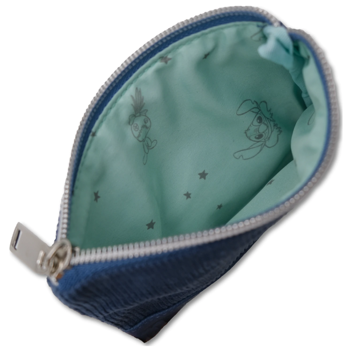Stitch & Angel modri žametni modni dvojni etui denarnica fotografija izdelka