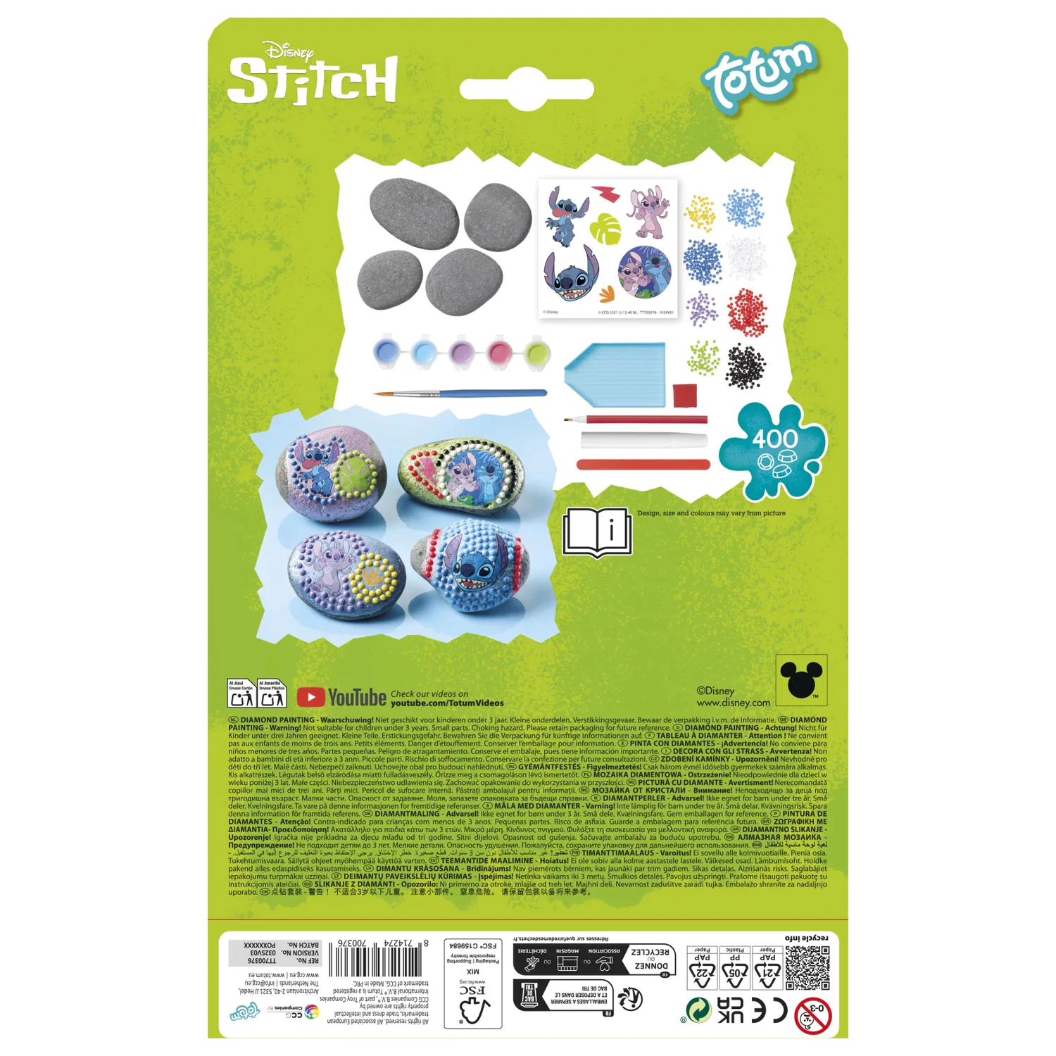 Stitch Angel Pebble komplet za dekoracijo z nalepko fotografija izdelka