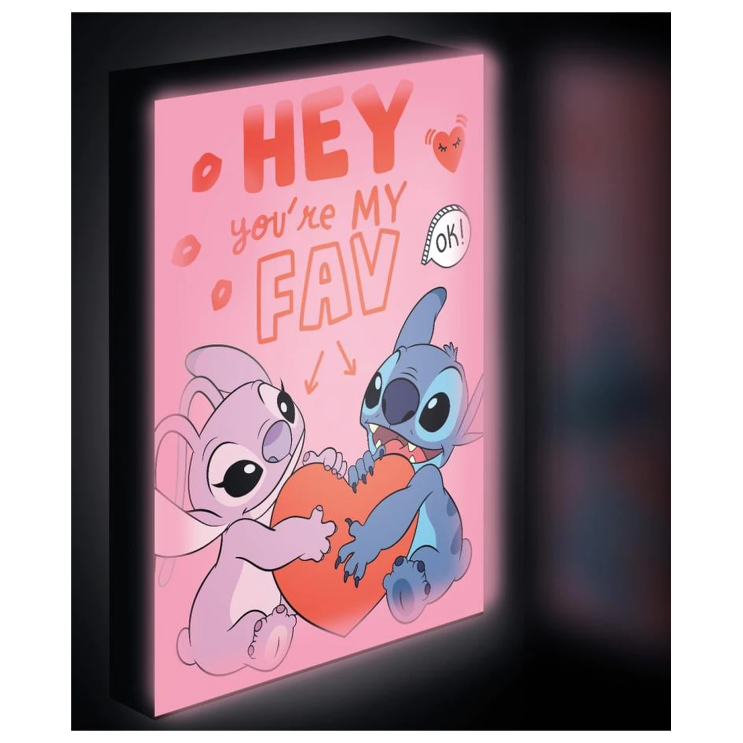 Stitch & Angel Love Light Platno 40x30 cm fotografija izdelka