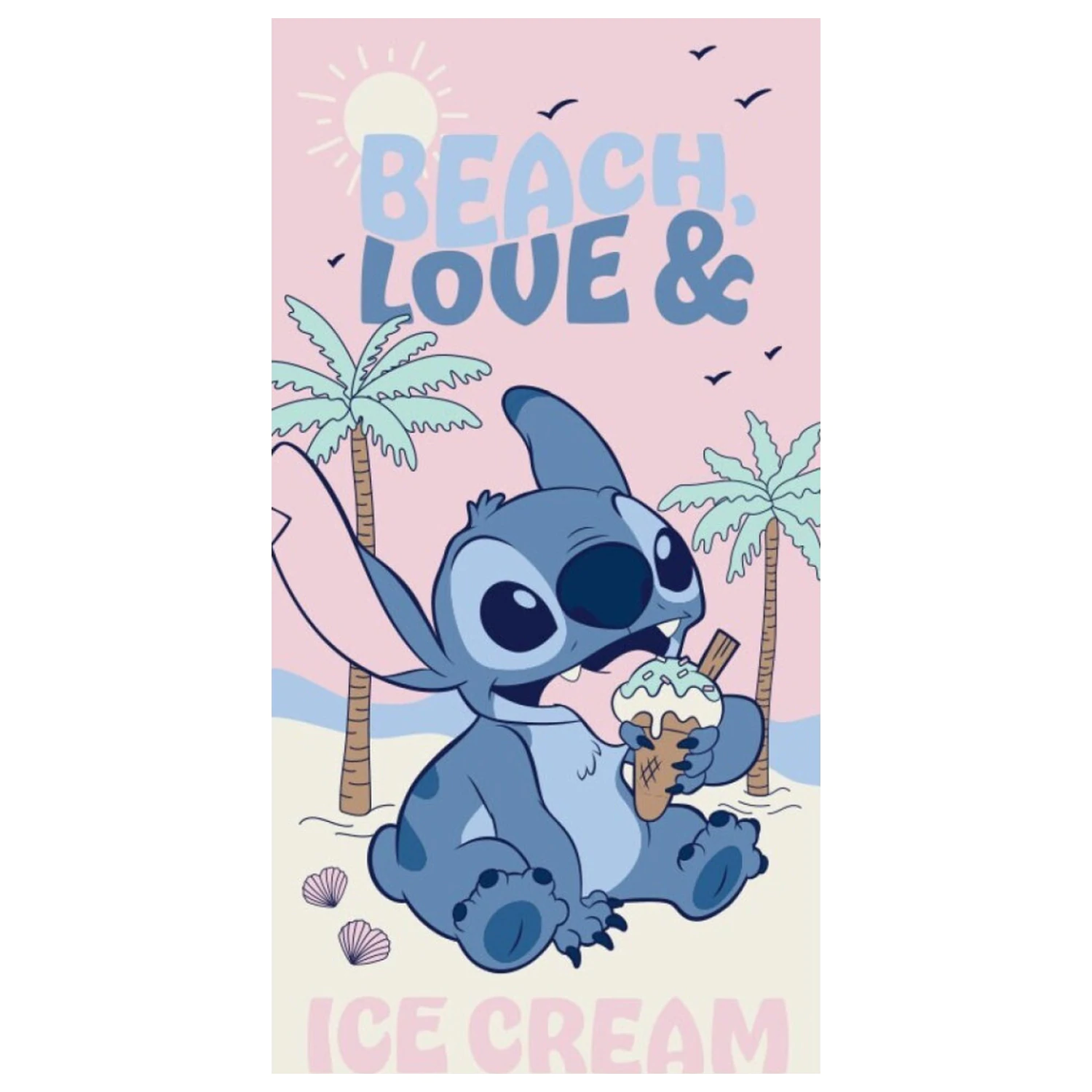 Lilo in Stitch brisača za na plažo sladoled 70x140cm fotografija izdelka