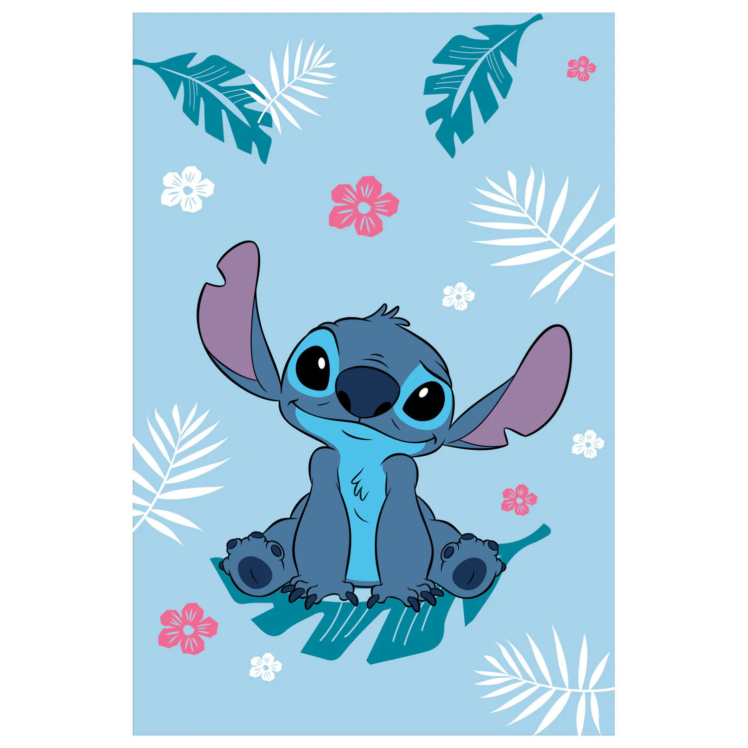 Stitch modra odeja iz flisa fotografija izdelka