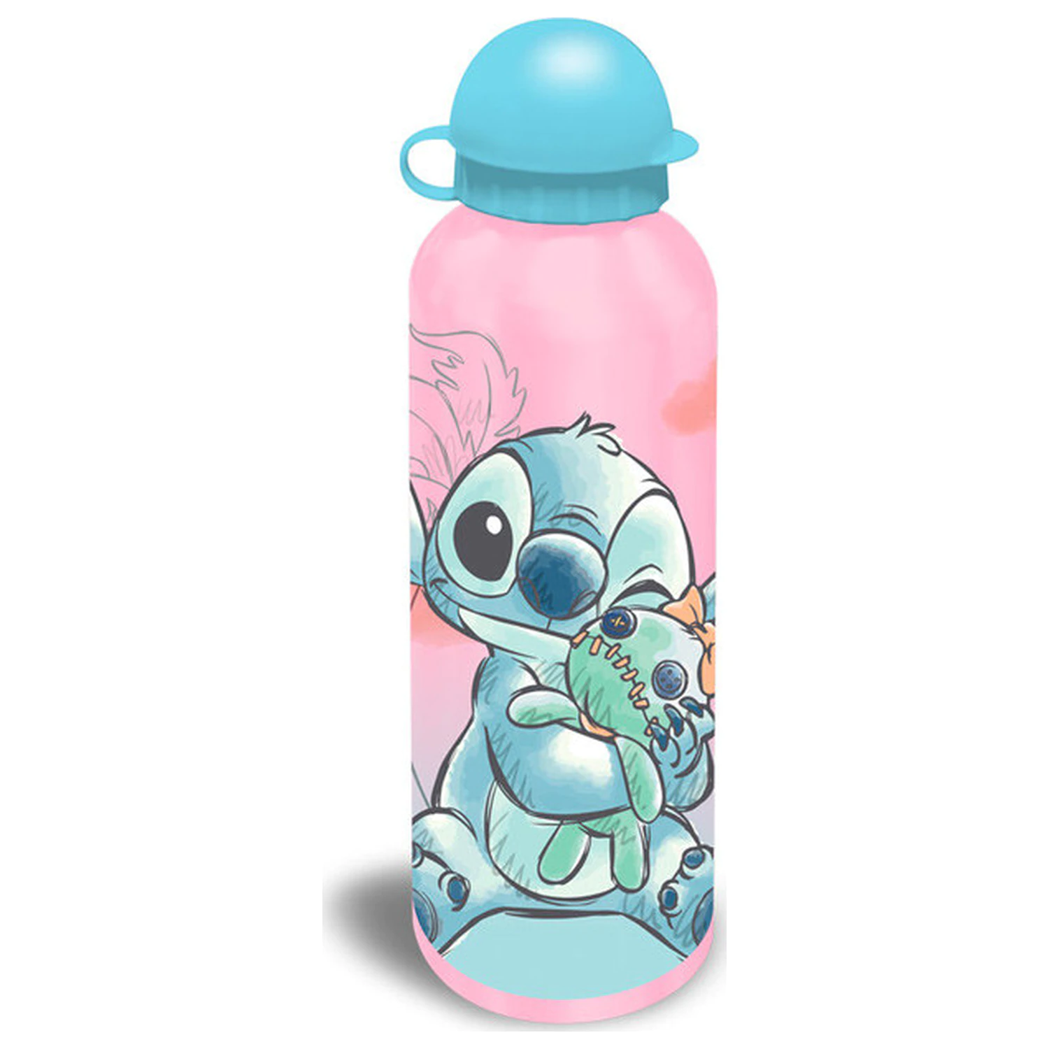 Stitch Cheeky Pink aluminijasta steklenica za vodo s pokrovčkom za pitje 500 ml fotografija izdelka
