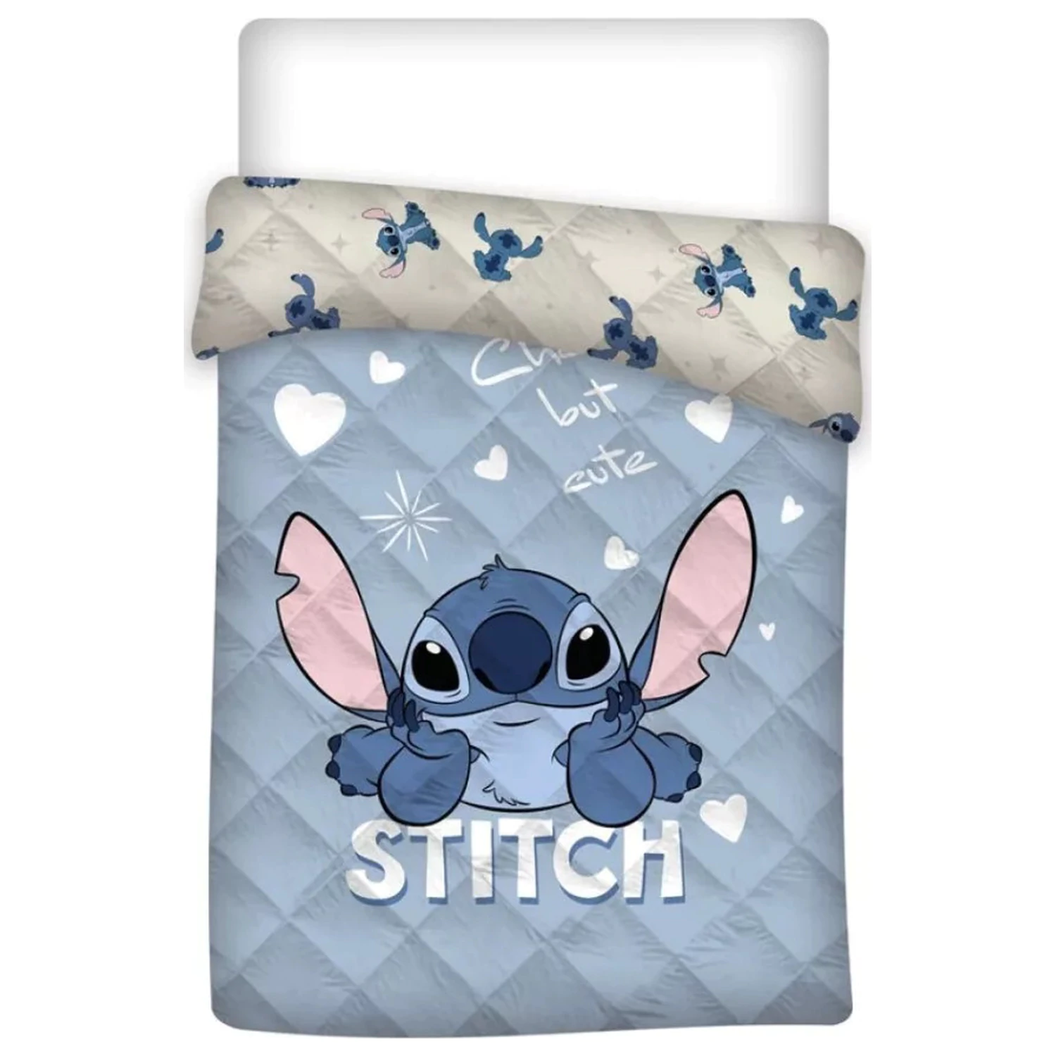 Lilo and Stitch prikupno modro prešito posteljno pregrinjalo, odeja fotografija izdelka
