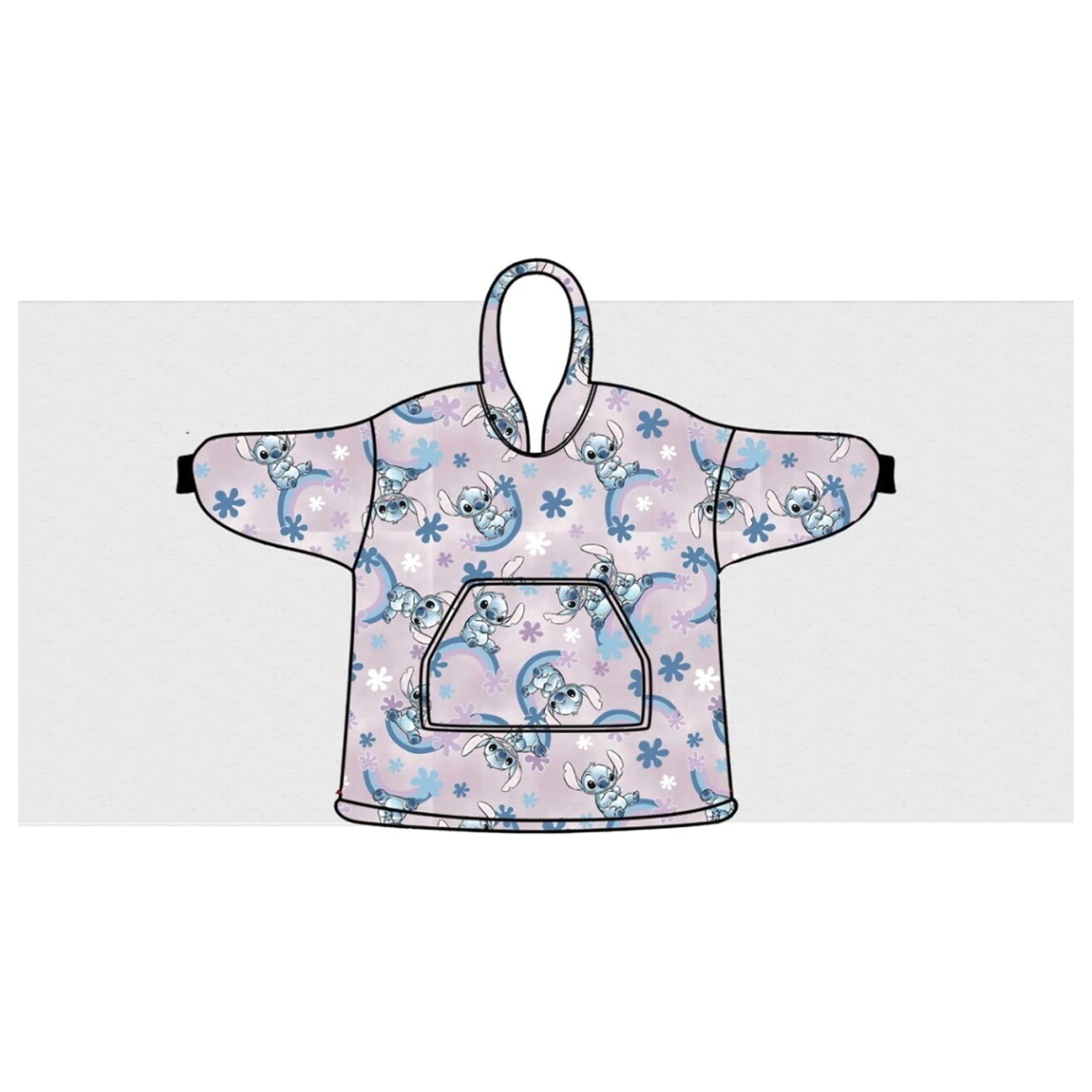 Stitch Dreamy plišasta flis nosljiva odeja Poncho za starost 7-14 let fotografija izdelka