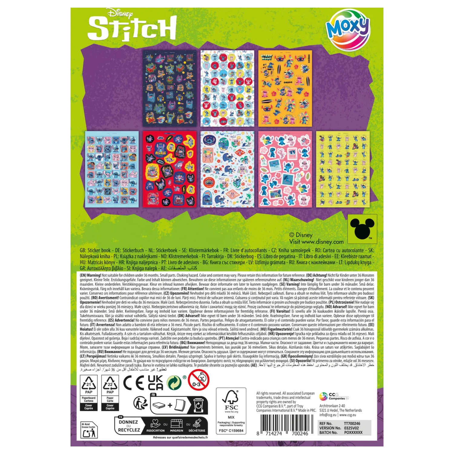Stitch Extrovert Paket nalepk 8 listov fotografija izdelka